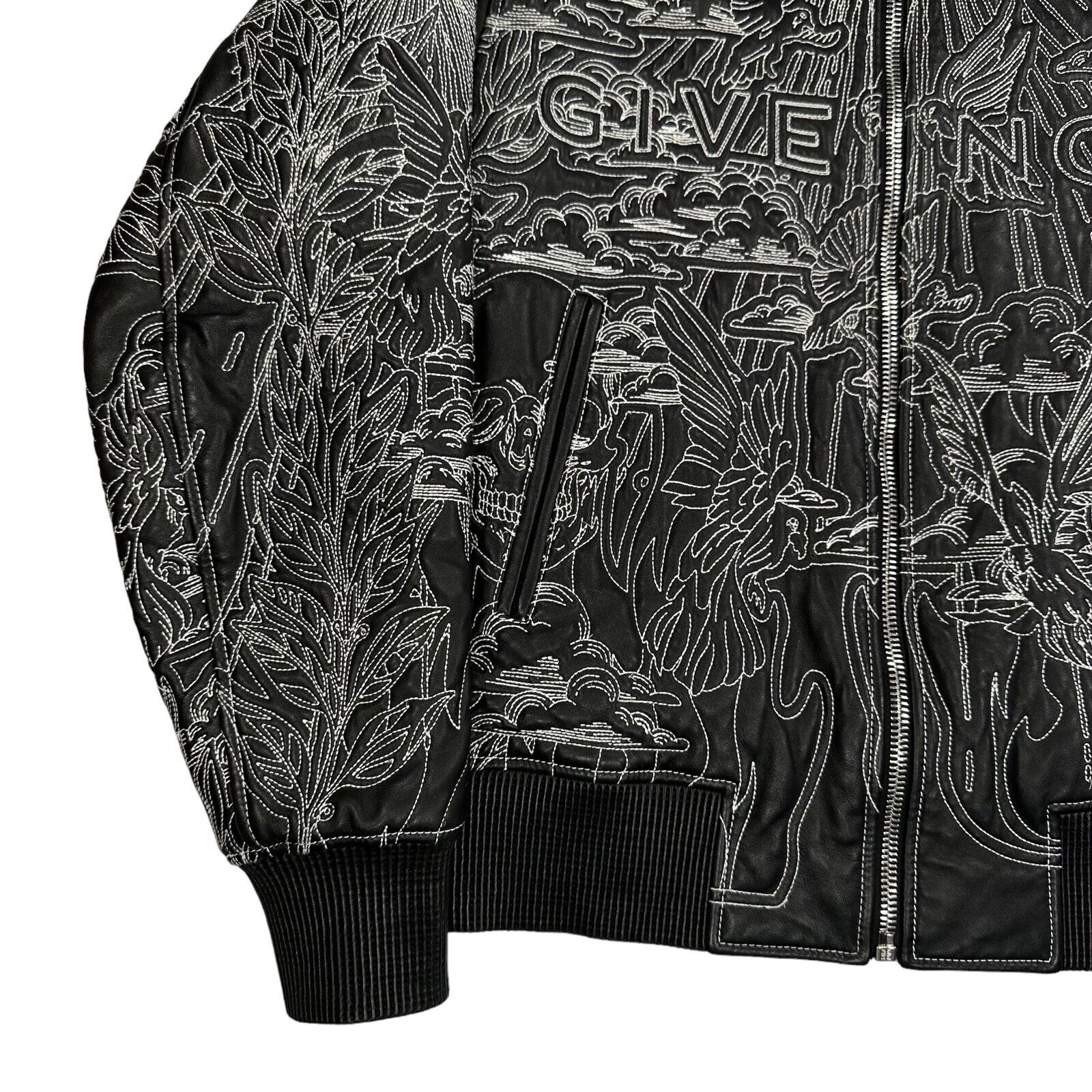 Givenchy Size M Leather Jacket Matthew Williams Lambskin Bomber Sample Zip Up