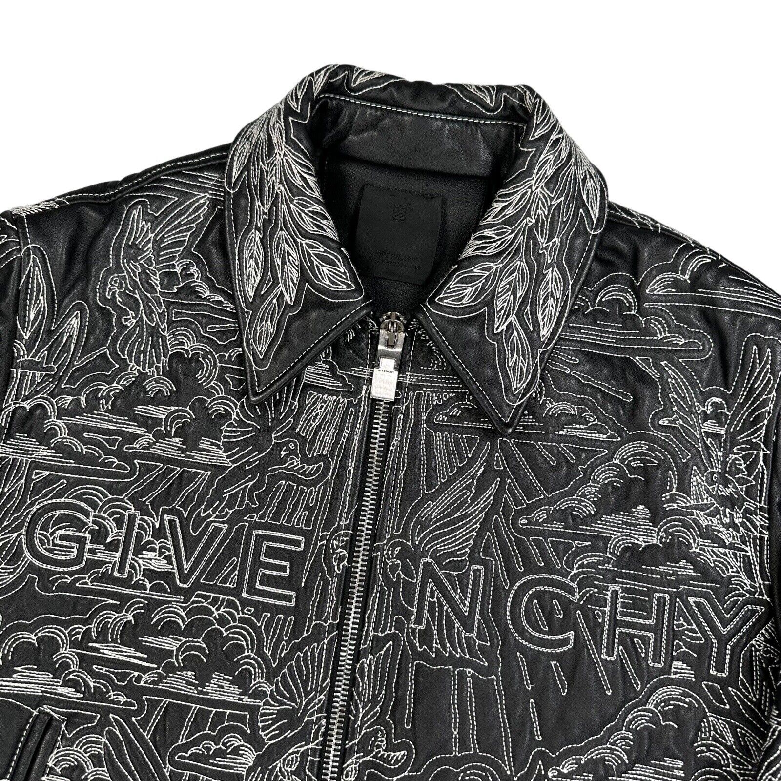 Givenchy Size M Leather Jacket Matthew Williams Lambskin Bomber Sample Zip Up