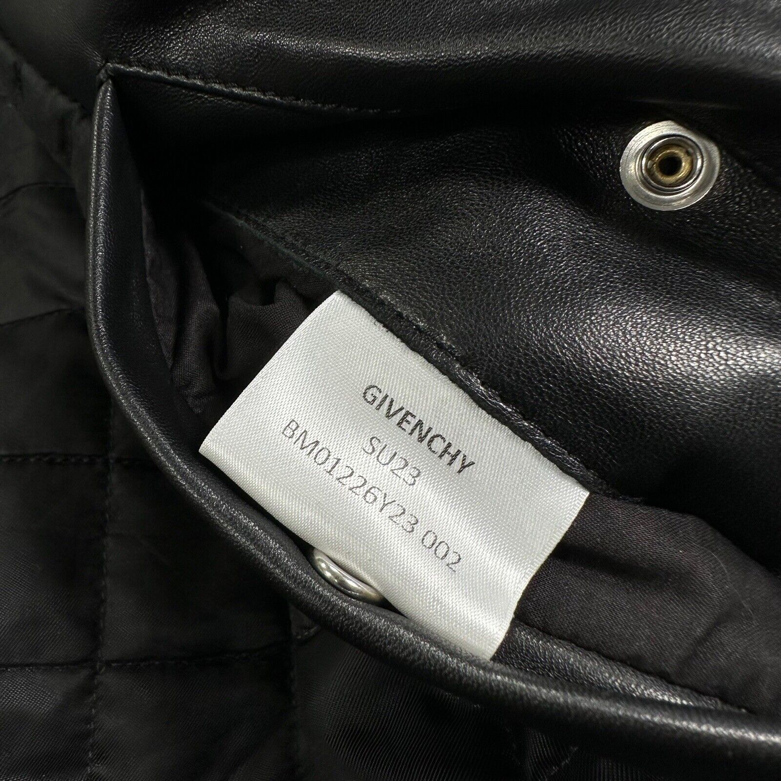 Givenchy Size M Leather Jacket Matthew Williams Lambskin Bomber Sample Zip Up