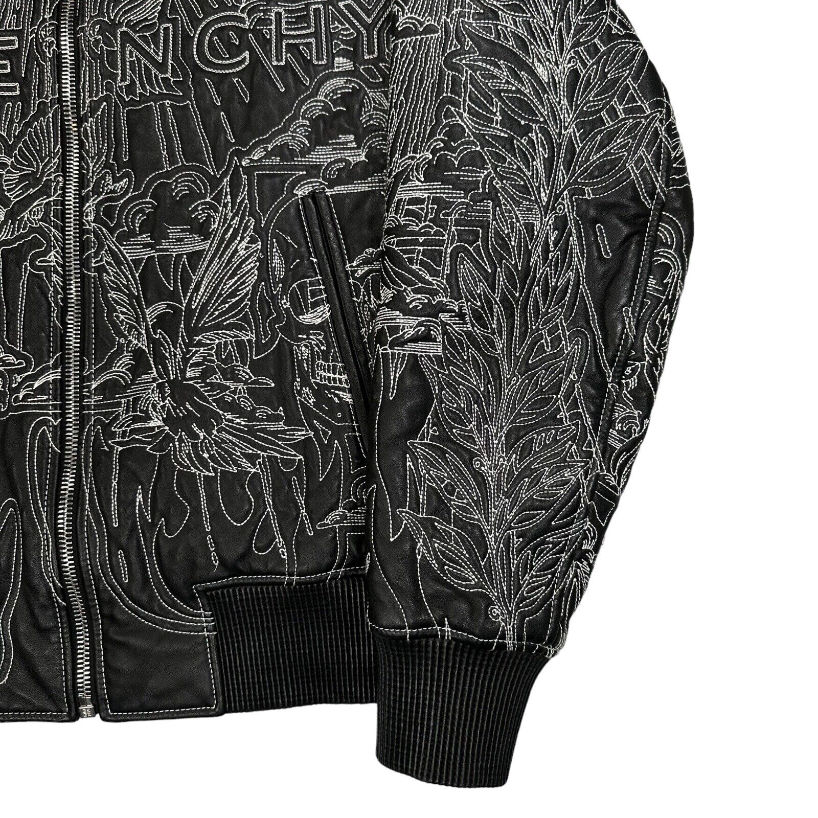 Givenchy Size M Leather Jacket Matthew Williams Lambskin Bomber Sample Zip Up
