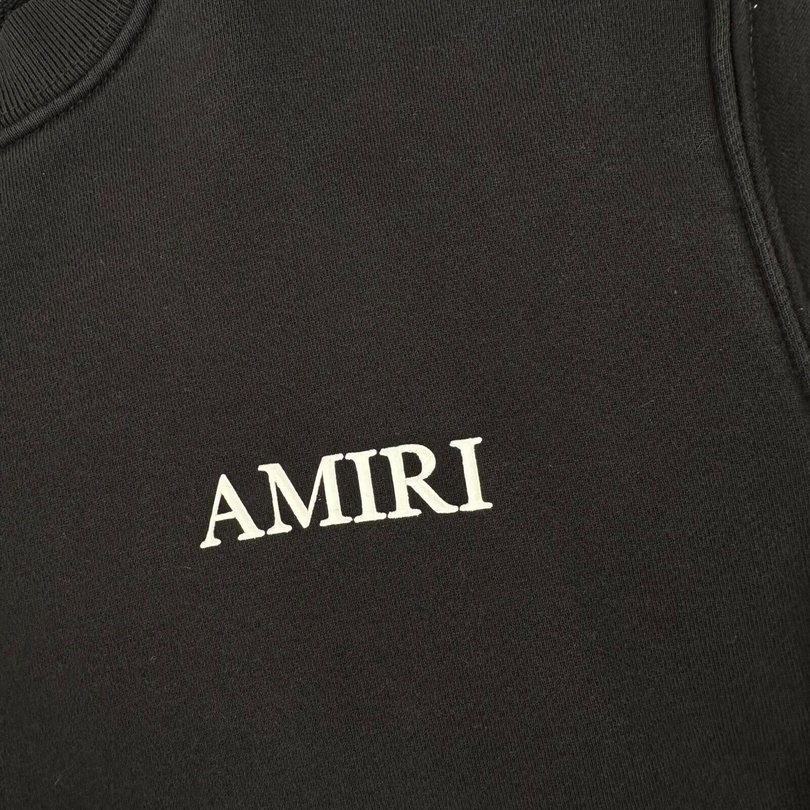 Amiri Size S Black Sweatshirt Small Classic Chest Logo and Large Graphic Print