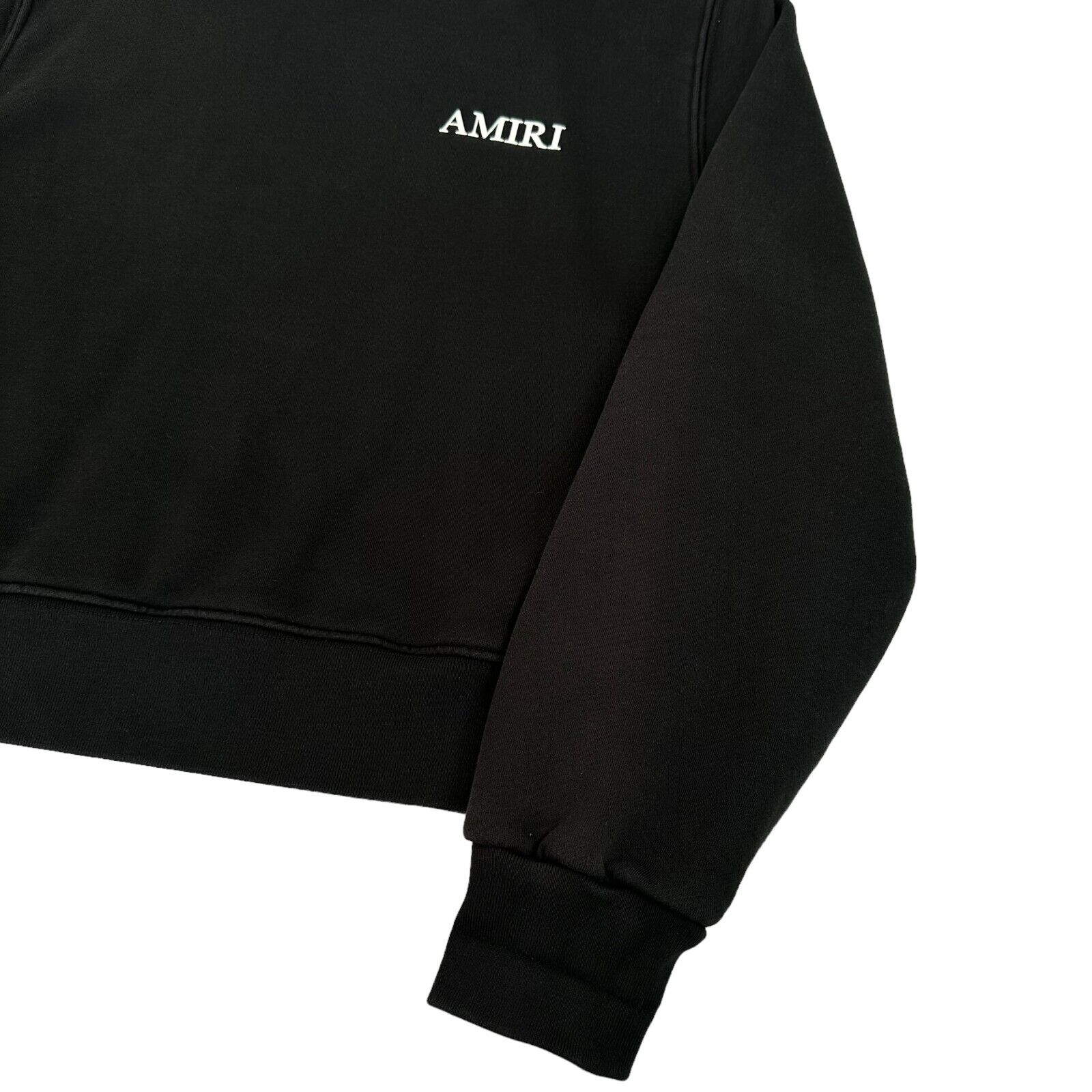 Amiri Size S Black Sweatshirt Small Classic Chest Logo and Large Graphic Print