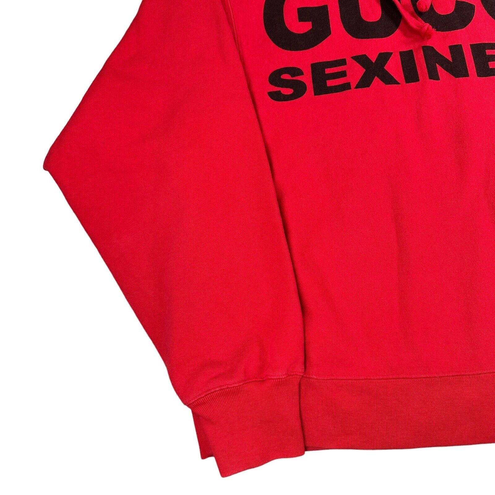 Gucci Size S Sweatshirt Oversized Gucci Sexiness Red Heavyweight Cotton Hoodie