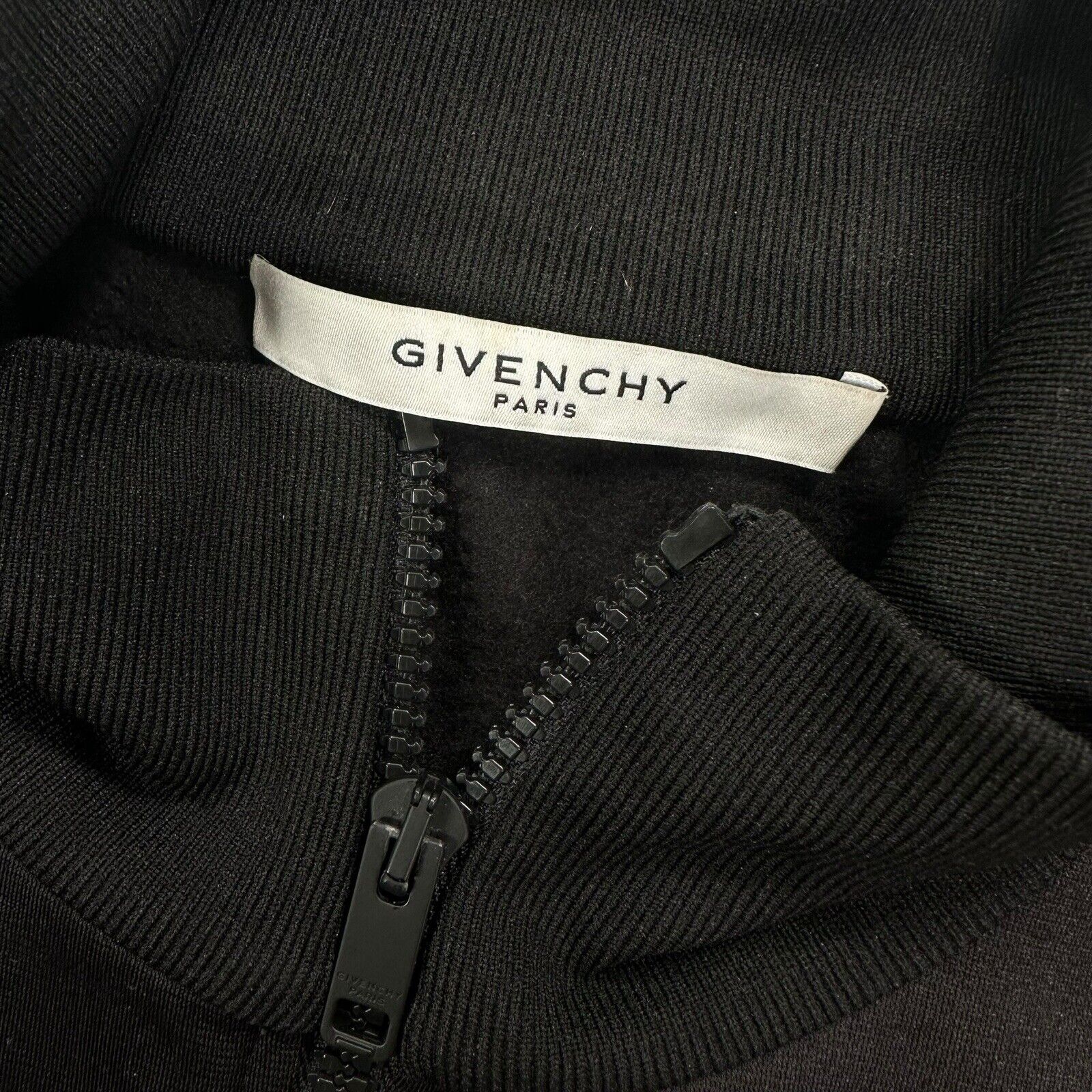 Givenchy Size L Track Jacket Black Blue Upside Down Red Fleece Logo Zip Up Wind