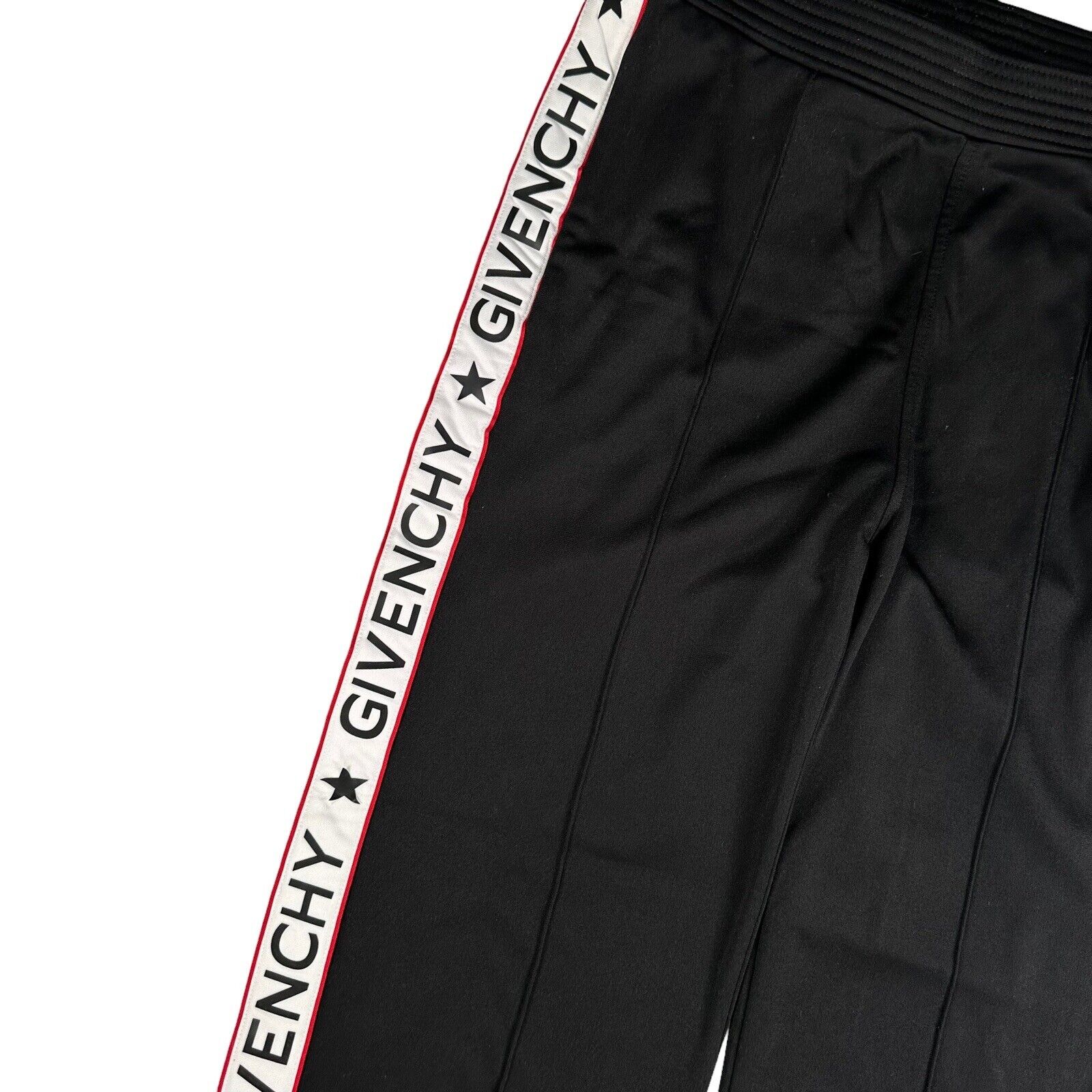 Givenchy Size L Joggers Black Taped Star Logo Straight Leg Baggy Sweatpants