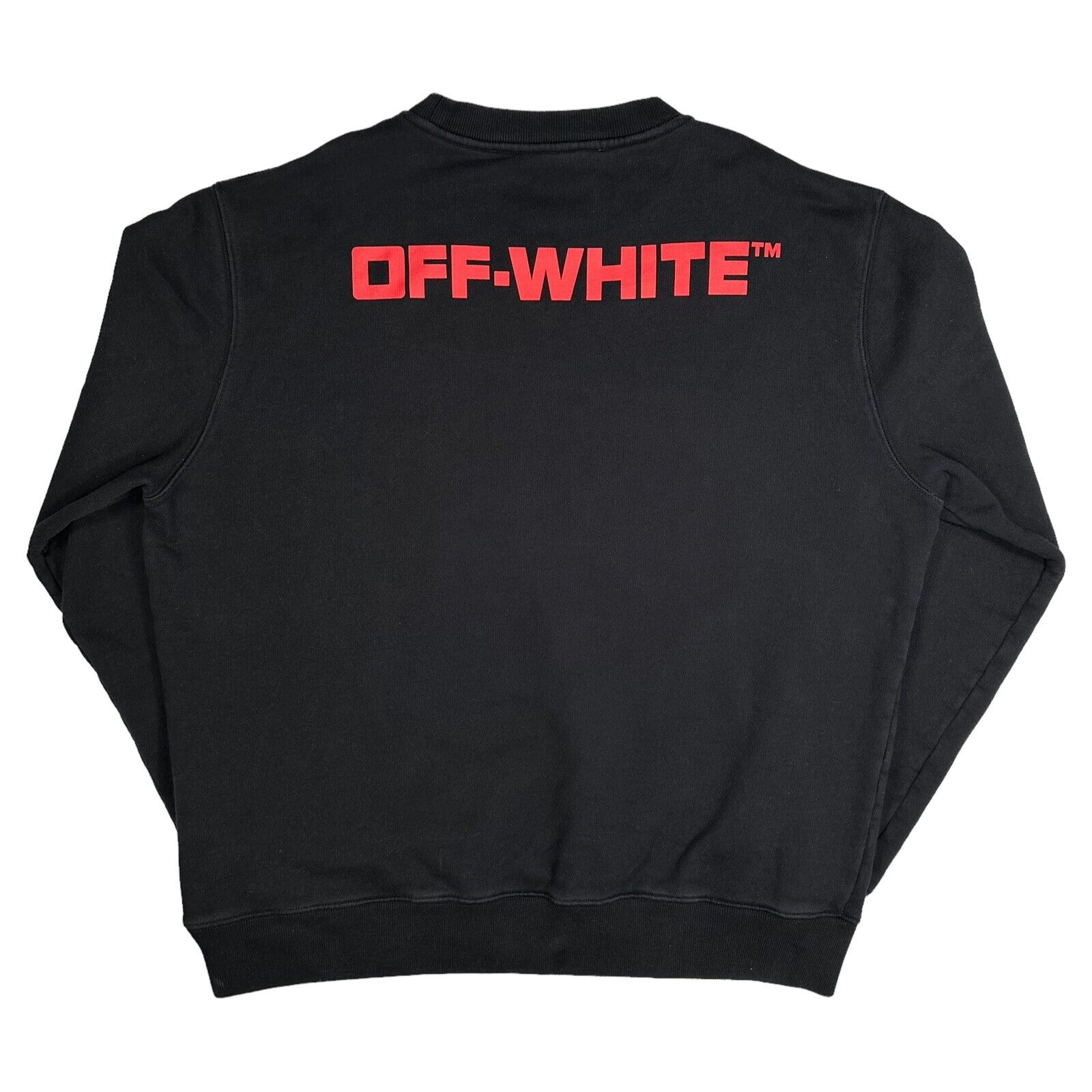 Off-White Size XL Sweatshirt Black Demateralization Bulldozer Graphic Print Logo