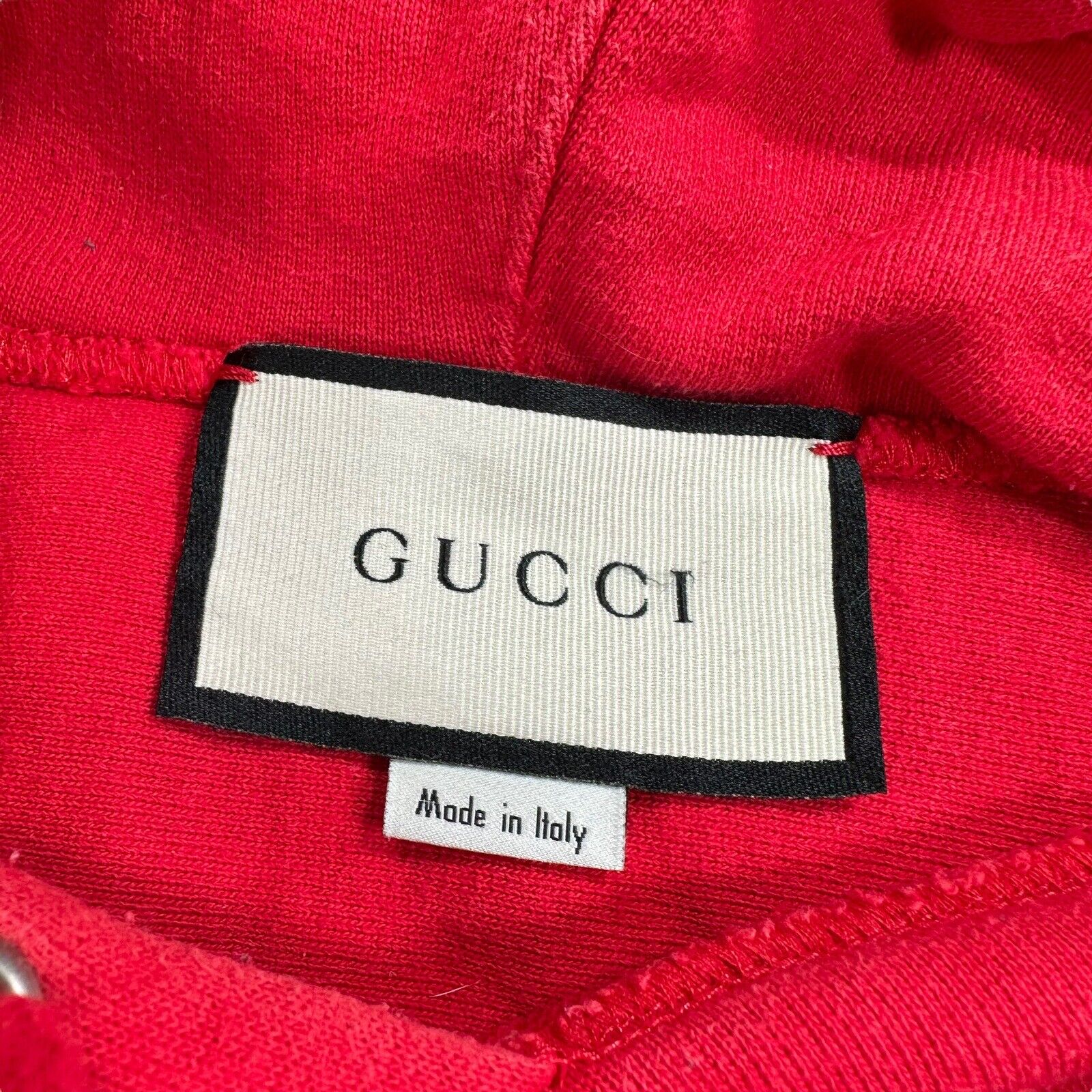 Gucci Size S Sweatshirt Oversized Gucci Sexiness Red Heavyweight Cotton Hoodie