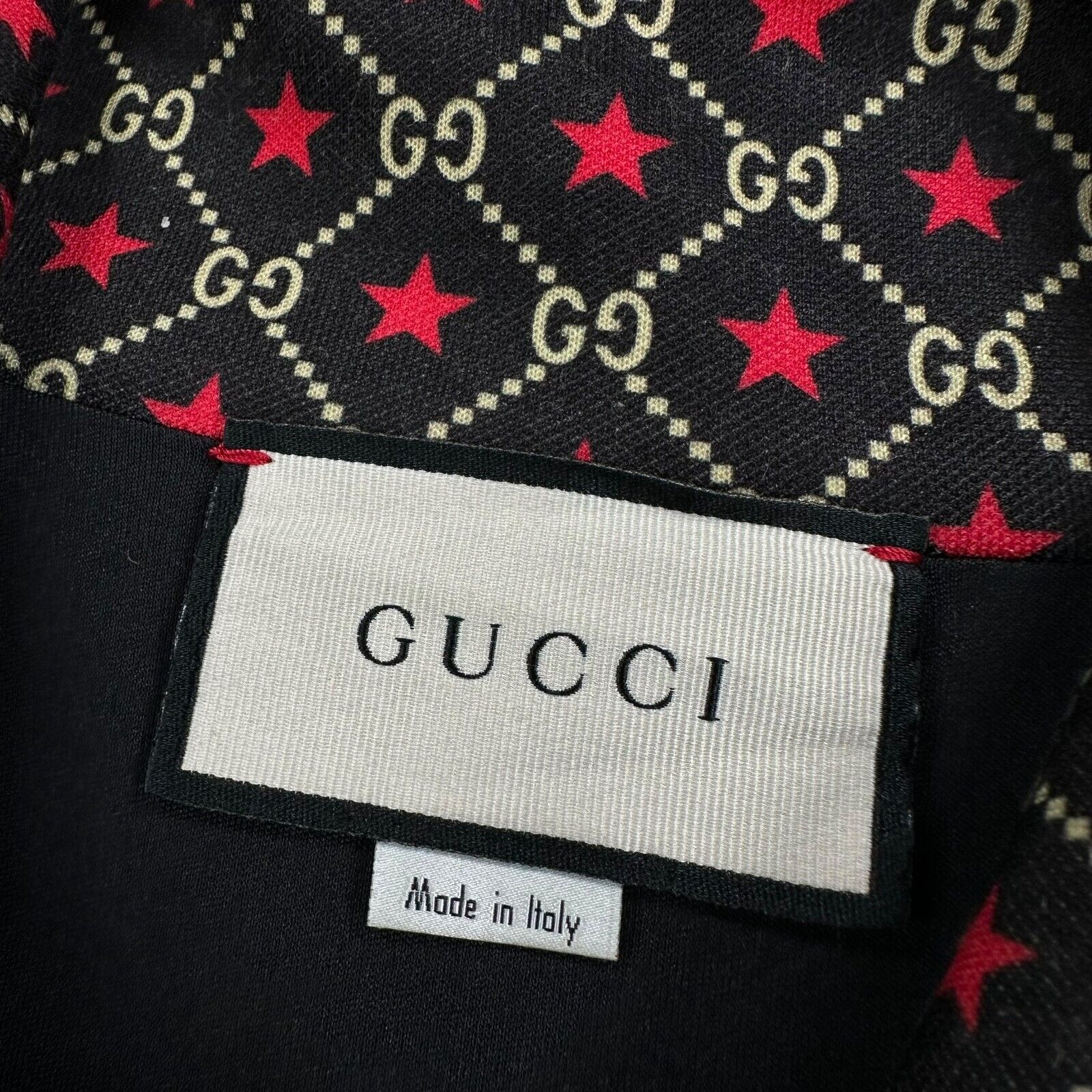 Gucci Size S Black Oversized Track Jacket Zip Up Fully Taped GG All Over Logo