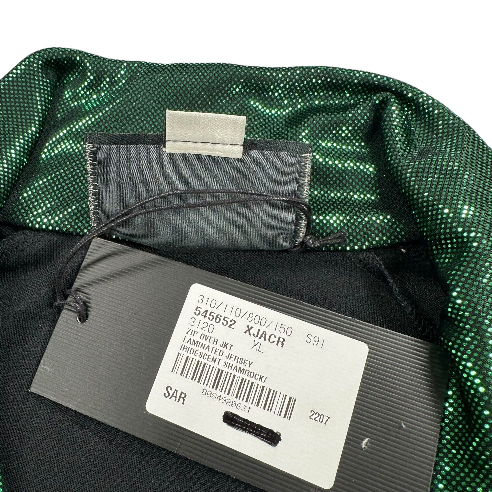 Gucci Size XL Green Track Jacket BNWT Vibrant Netted Zip Up Windbreaker Taped