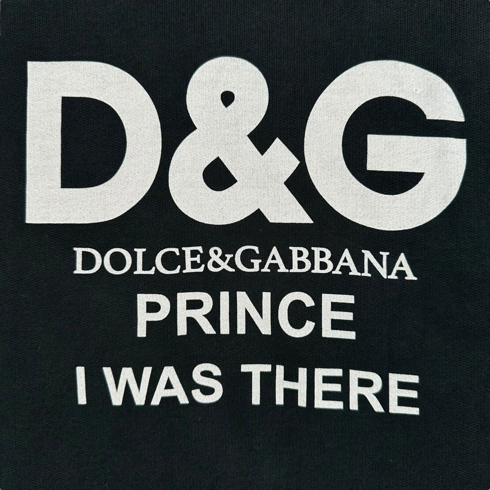 Dolce & Gabbana Size L Sweatshirt Black D & G Prince Chest Logo Crewneck