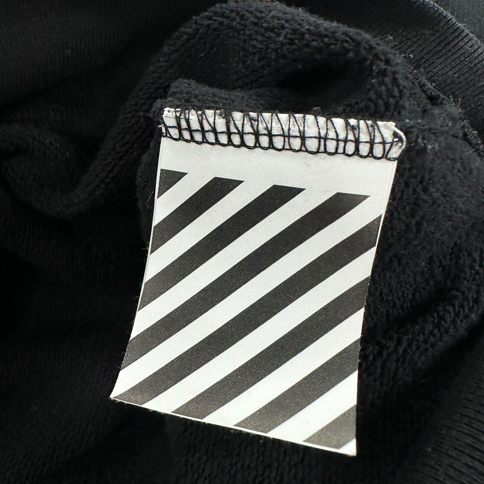 Off-White Size L Sweatshirt Black Rationalism Building Logo Graphic Print Crew