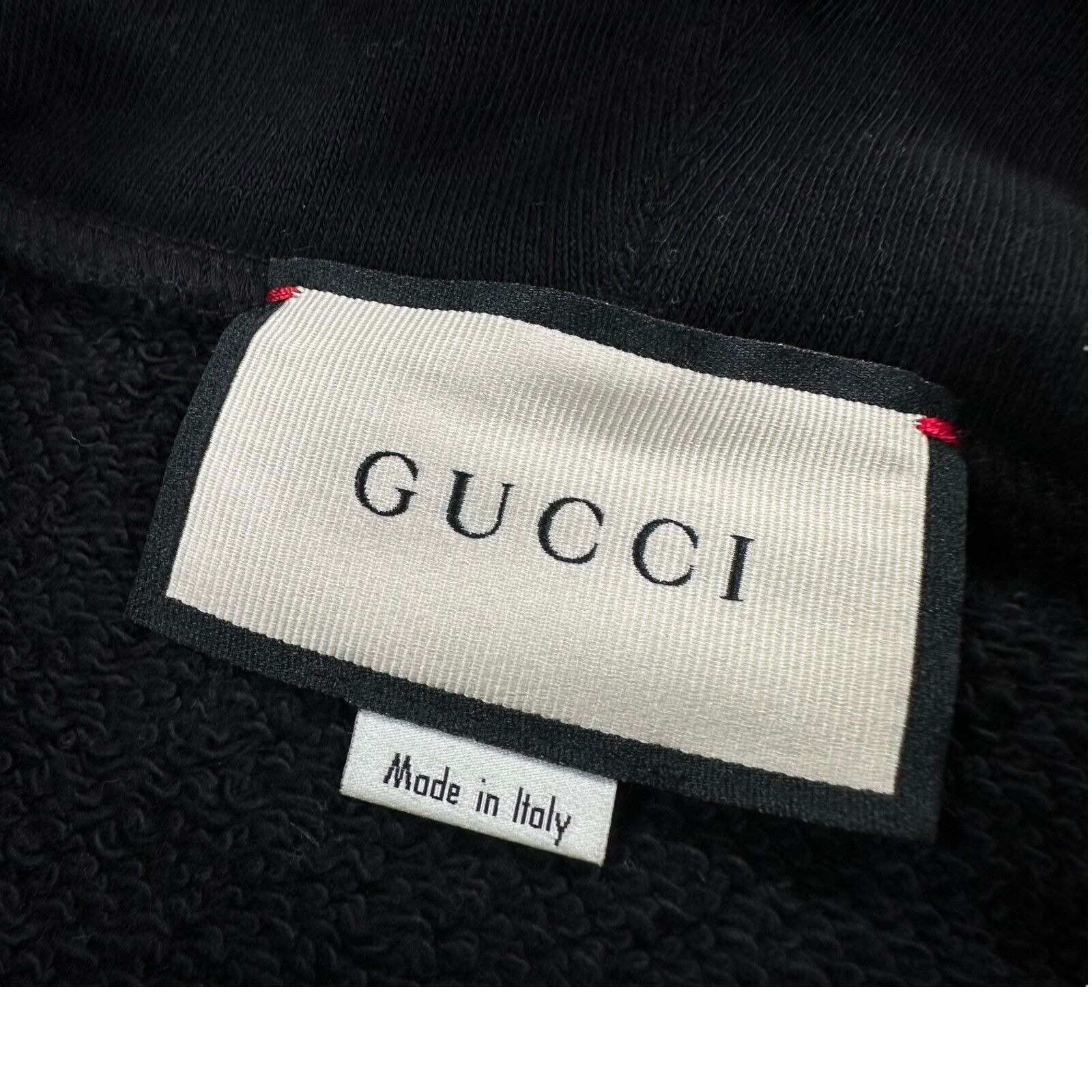 Gucci Size S Sweatshirt Black Boutique Logo Belt Buckle Graphic Print Oversized