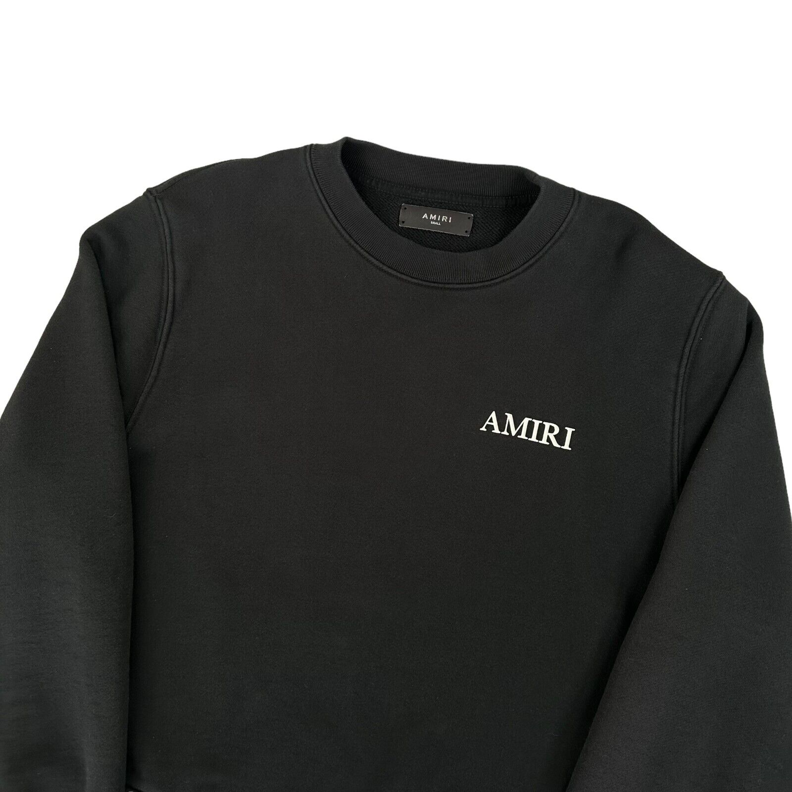 Amiri Size S Black Sweatshirt Small Classic Chest Logo and Large Graphic Print