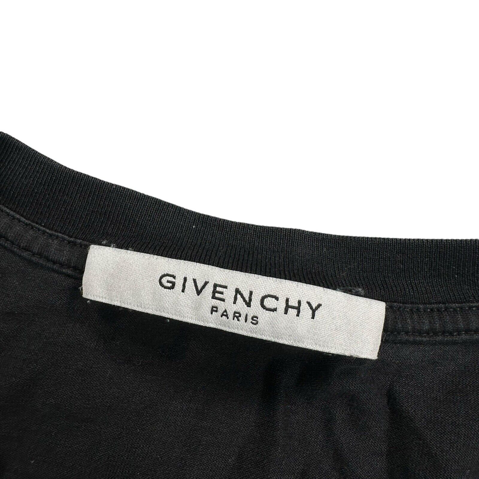 Givenchy Size L T-Shirt Black Angel Fire Freedom Graphic Round Neck Cotton Tee