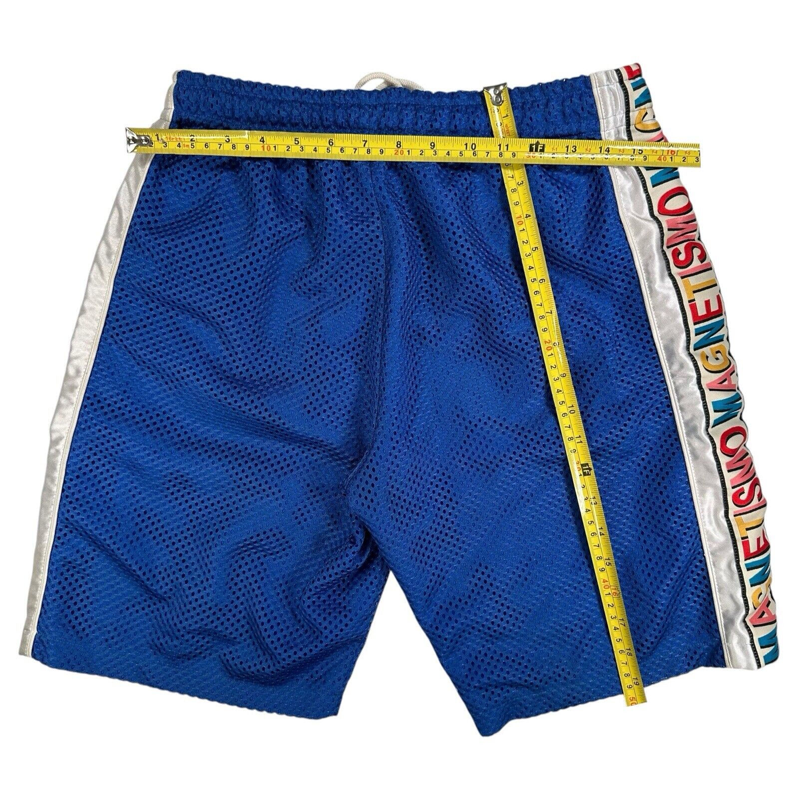 Gucci Size S Shorts Blue Taped Magnetismo Embroidered Hip Logo Net Shorts