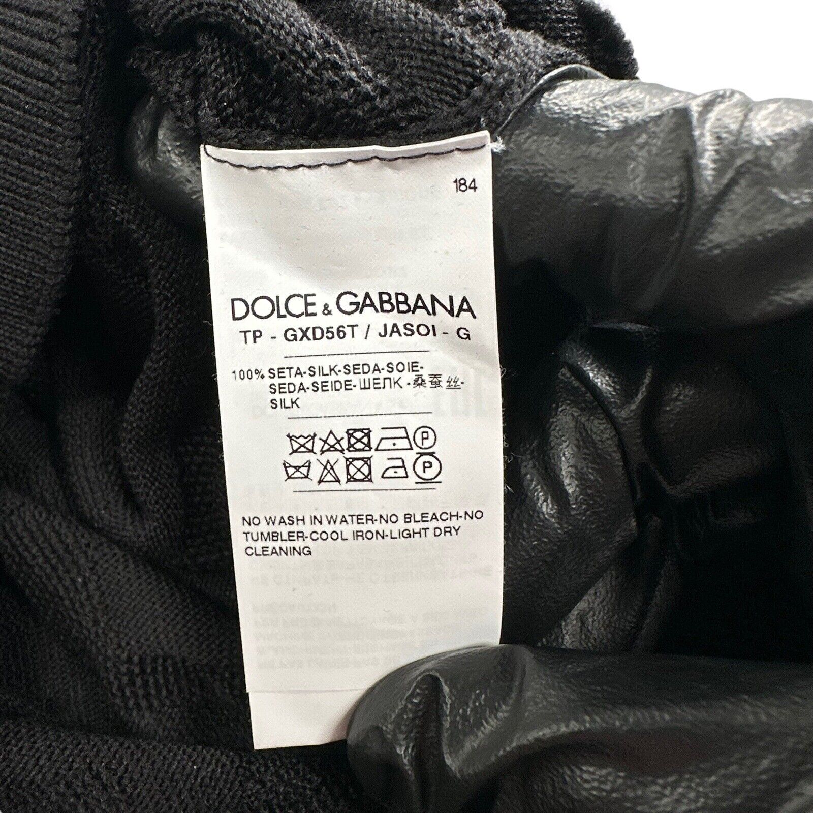 Dolce & Gabbana Size M Sweatshirt Black Silk DG Embroidered All Over Logo Pull