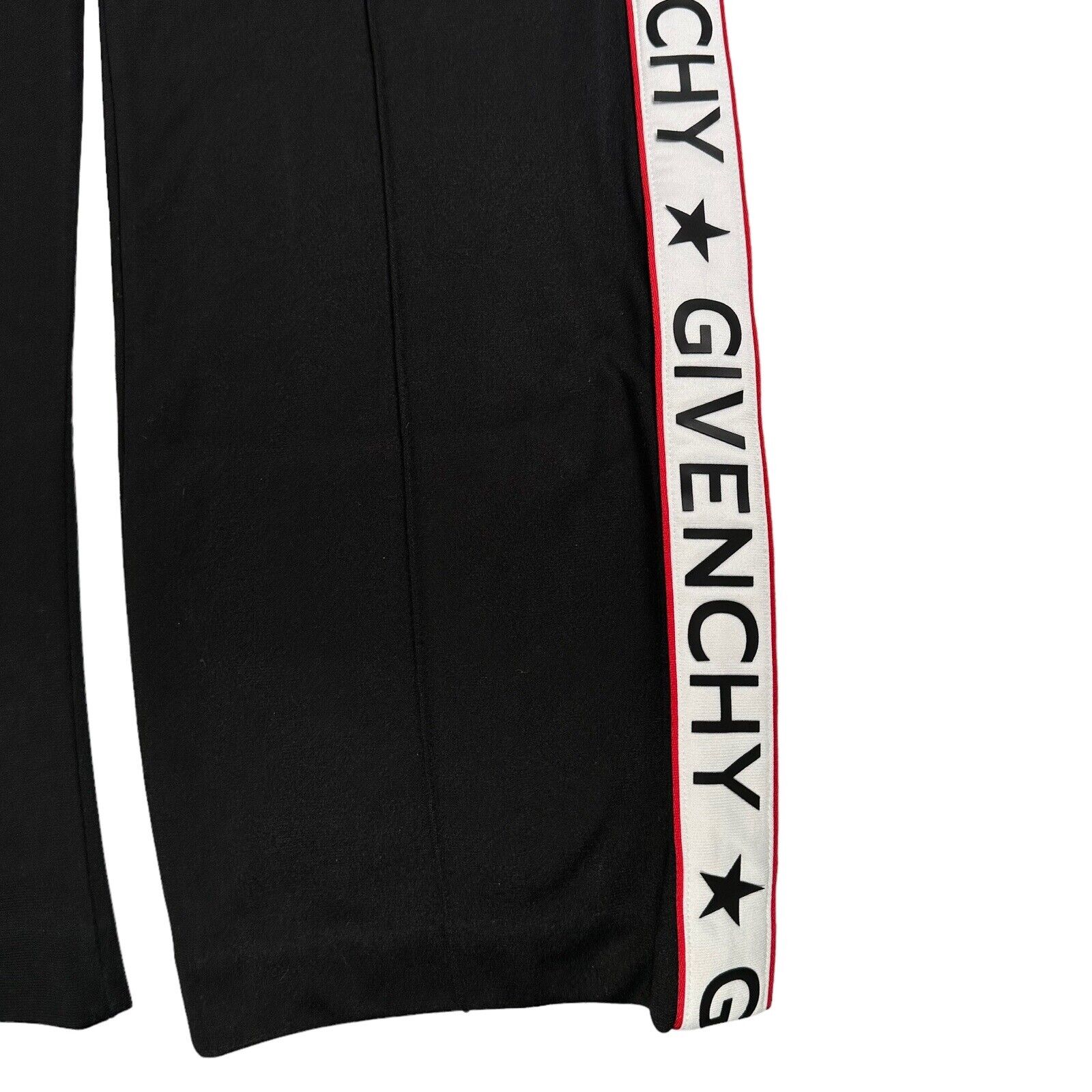 Givenchy Size L Joggers Black Taped Star Logo Straight Leg Baggy Sweatpants