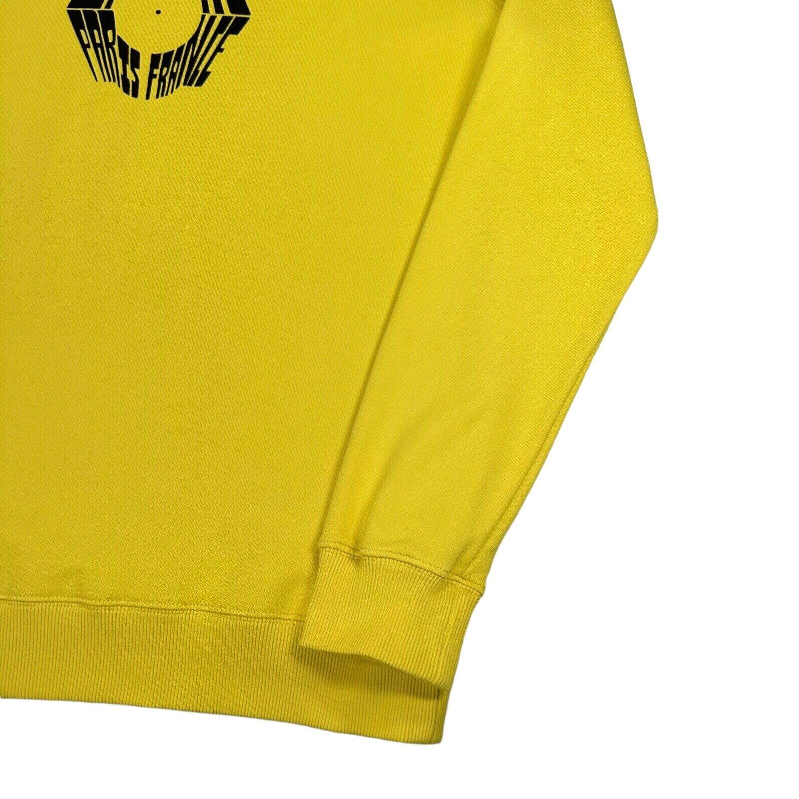 Givenchy Size S Sweatshirt Oversized Yellow Circle Curved Logo Eagle Snake Sword