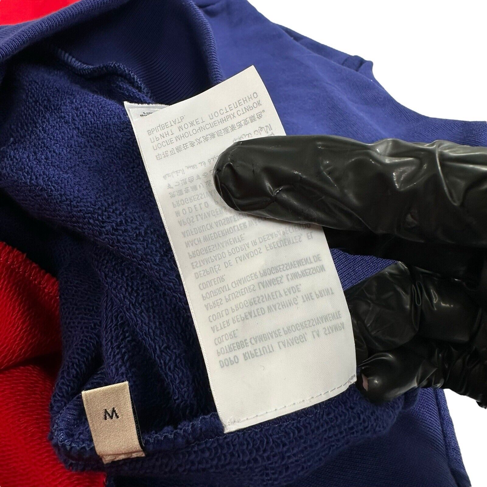 Gucci x The North Face Size M Red/Blue Split Logo/Colours Sweatshirt Crew