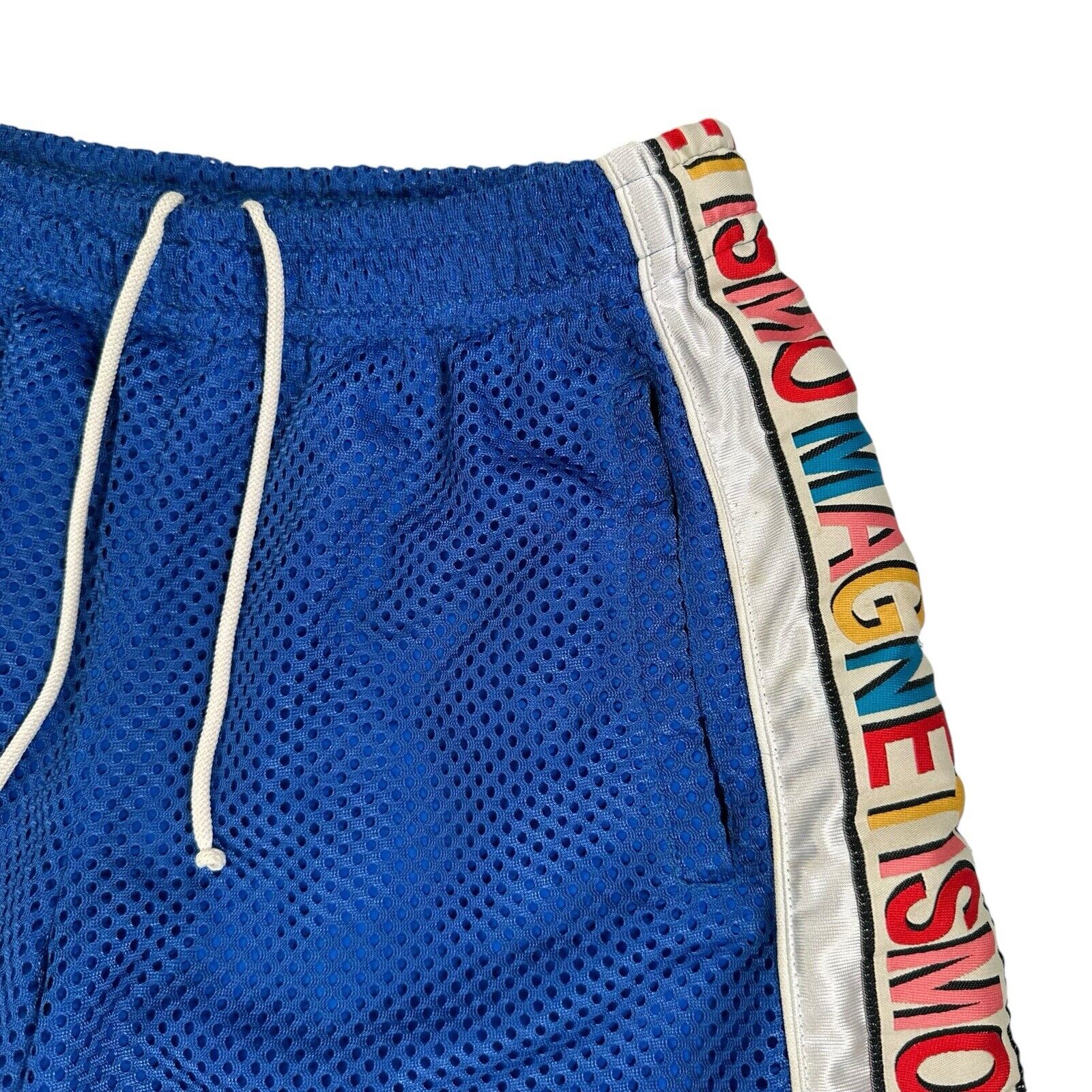 Gucci Size S Shorts Blue Taped Magnetismo Embroidered Hip Logo Net Shorts