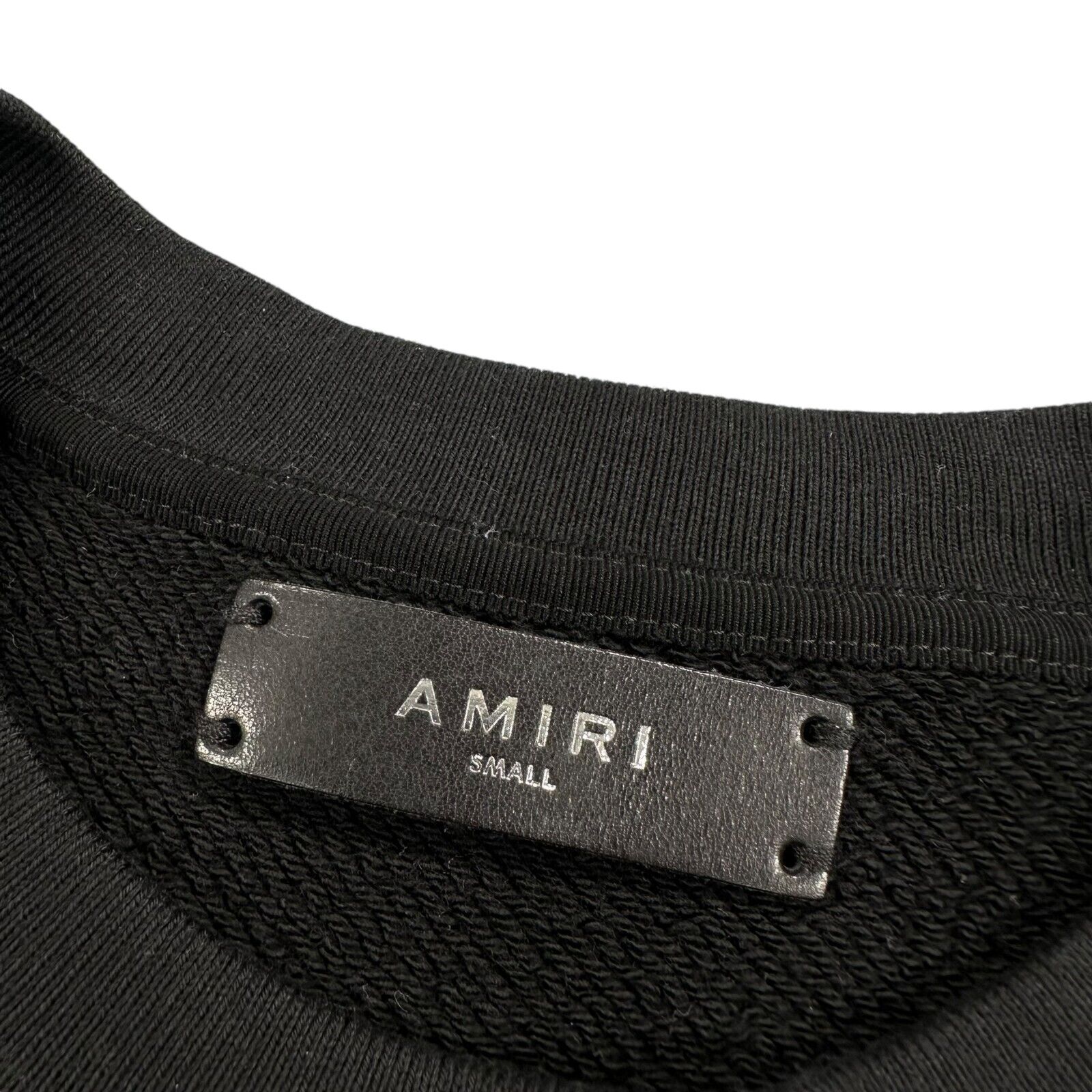 Amiri Size S Sweatshirt Black Bandana Embroidered Pattern Logo Crewneck Pullover