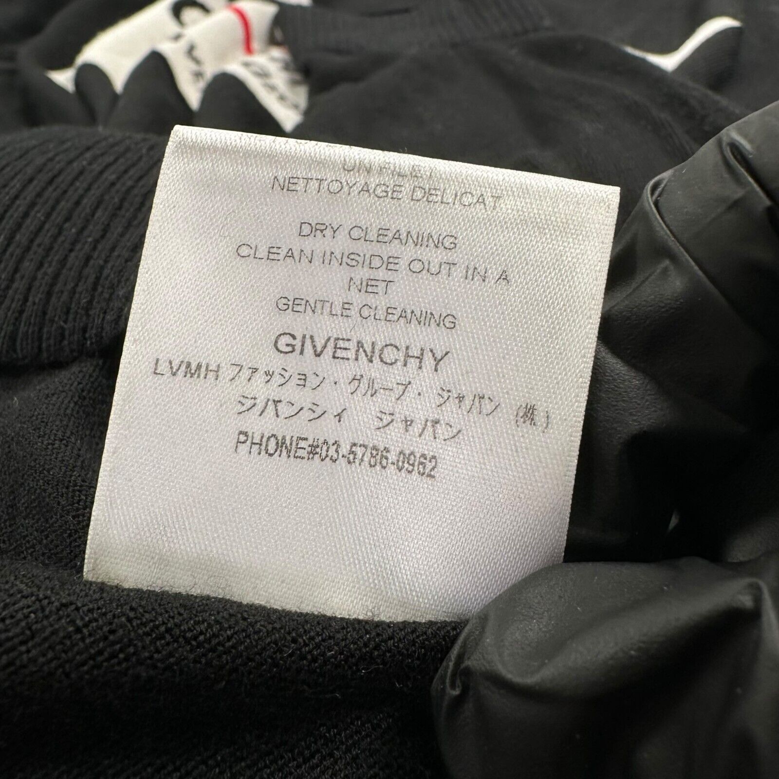 Givenchy Size L Jumper Black Wool Label Chest Logo Embroidered Knit Sweatshirt