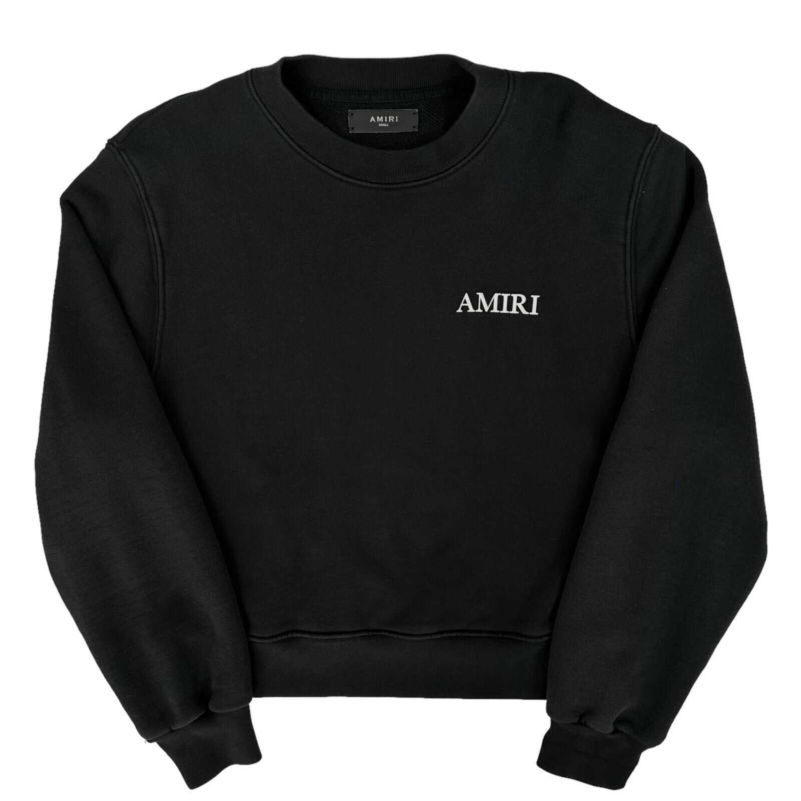 Amiri Size S Black Sweatshirt Small Classic Chest Logo and Large Graphic Print