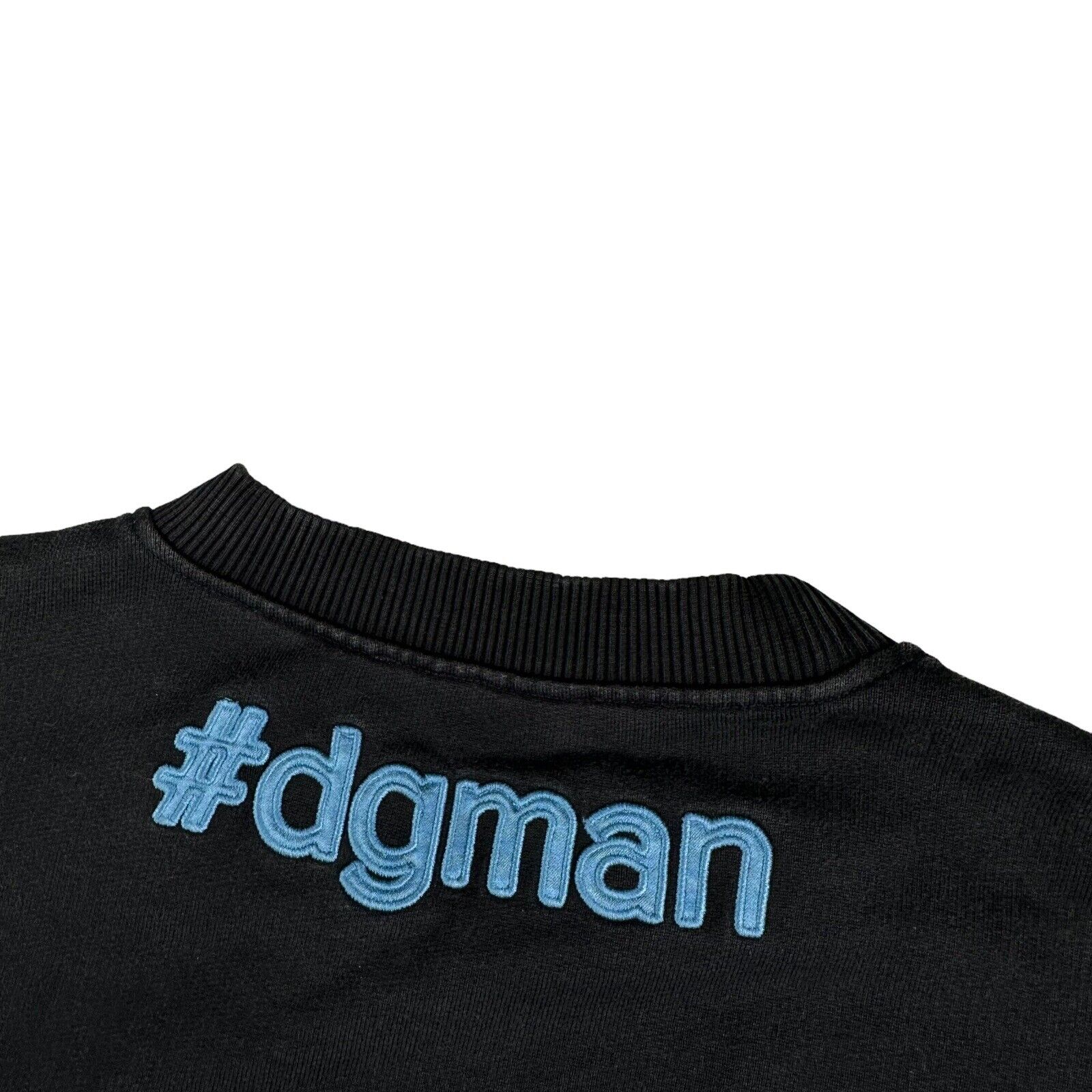 Dolce & Gabbana Size XL Sweatshirt Navy DG Man Dancing Man Logo Crewneck