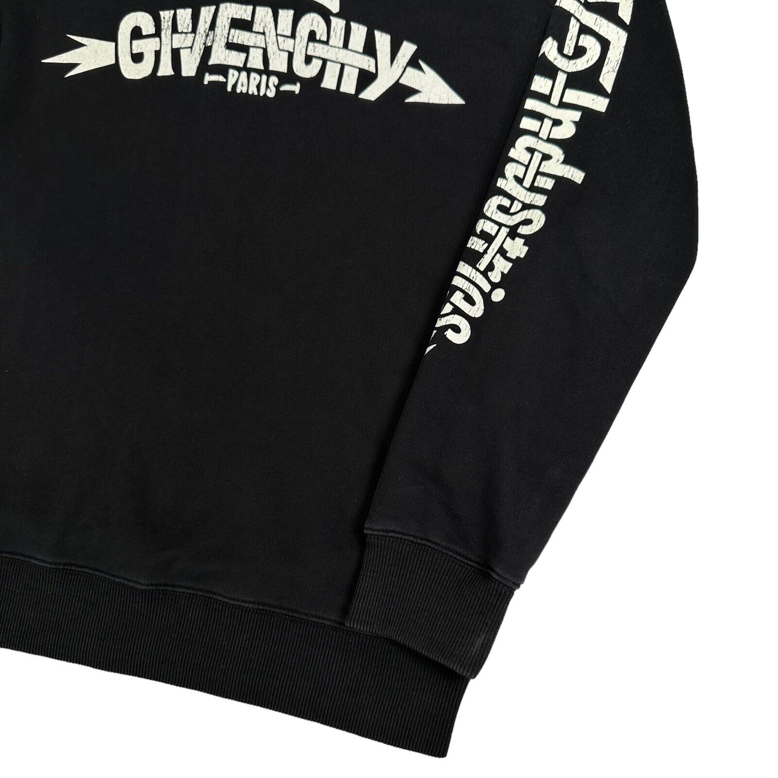 Givenchy Size S Sweatshirt Black Oversized GV3 Industries Bulk Graphic Print