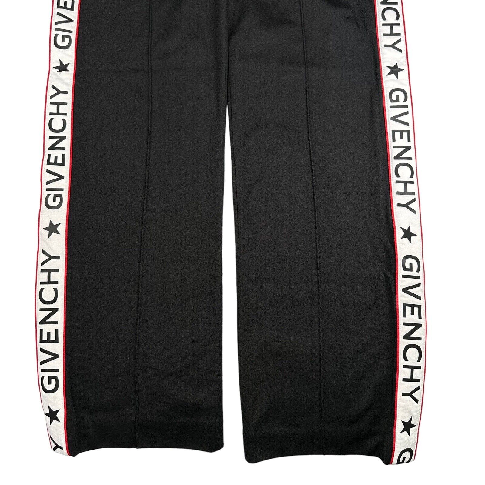 Givenchy Size L Joggers Black Taped Star Logo Straight Leg Baggy Sweatpants