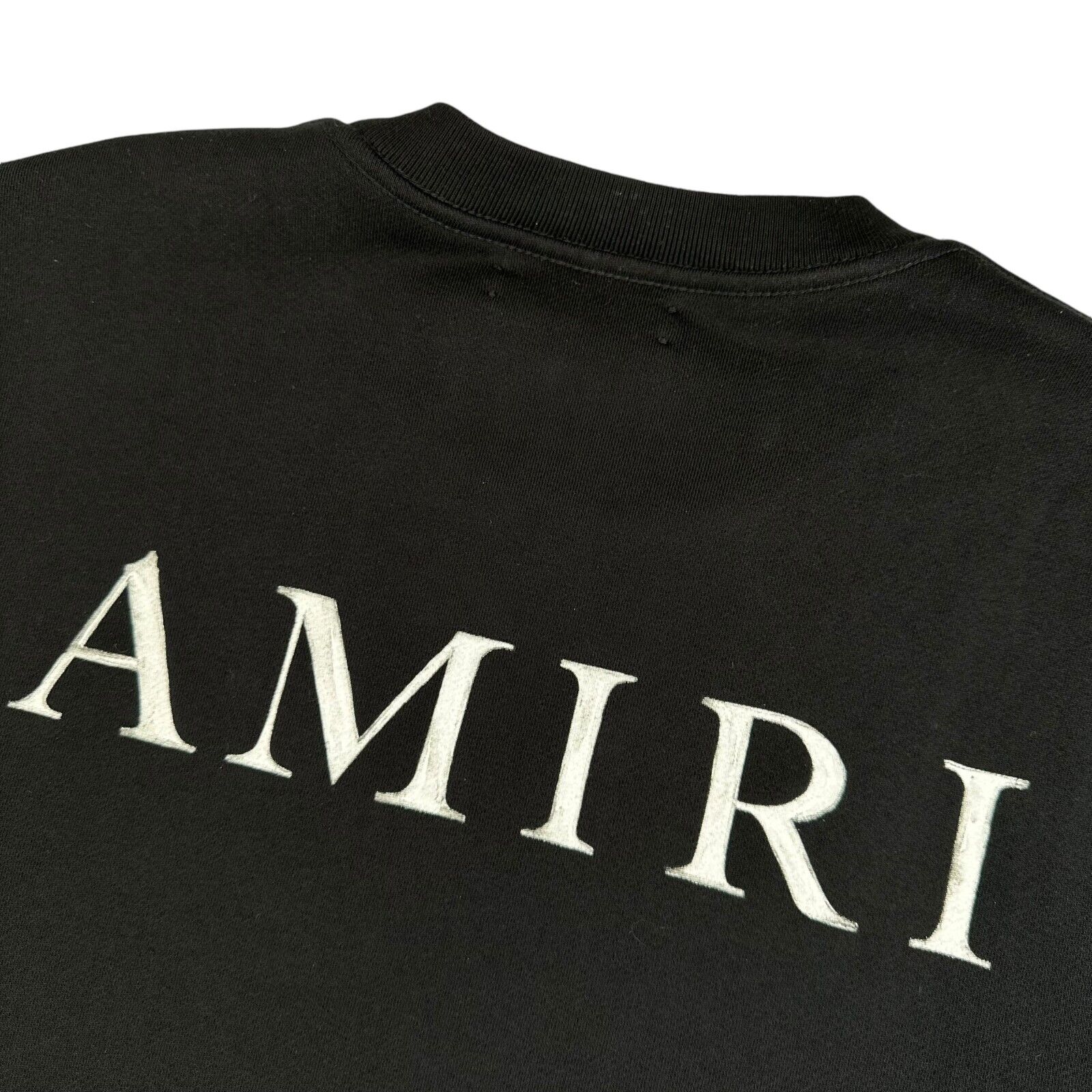 Amiri Size M Sweatshirt Black Heavyweight Bone Logo Back Graphic Crewneck BNWT