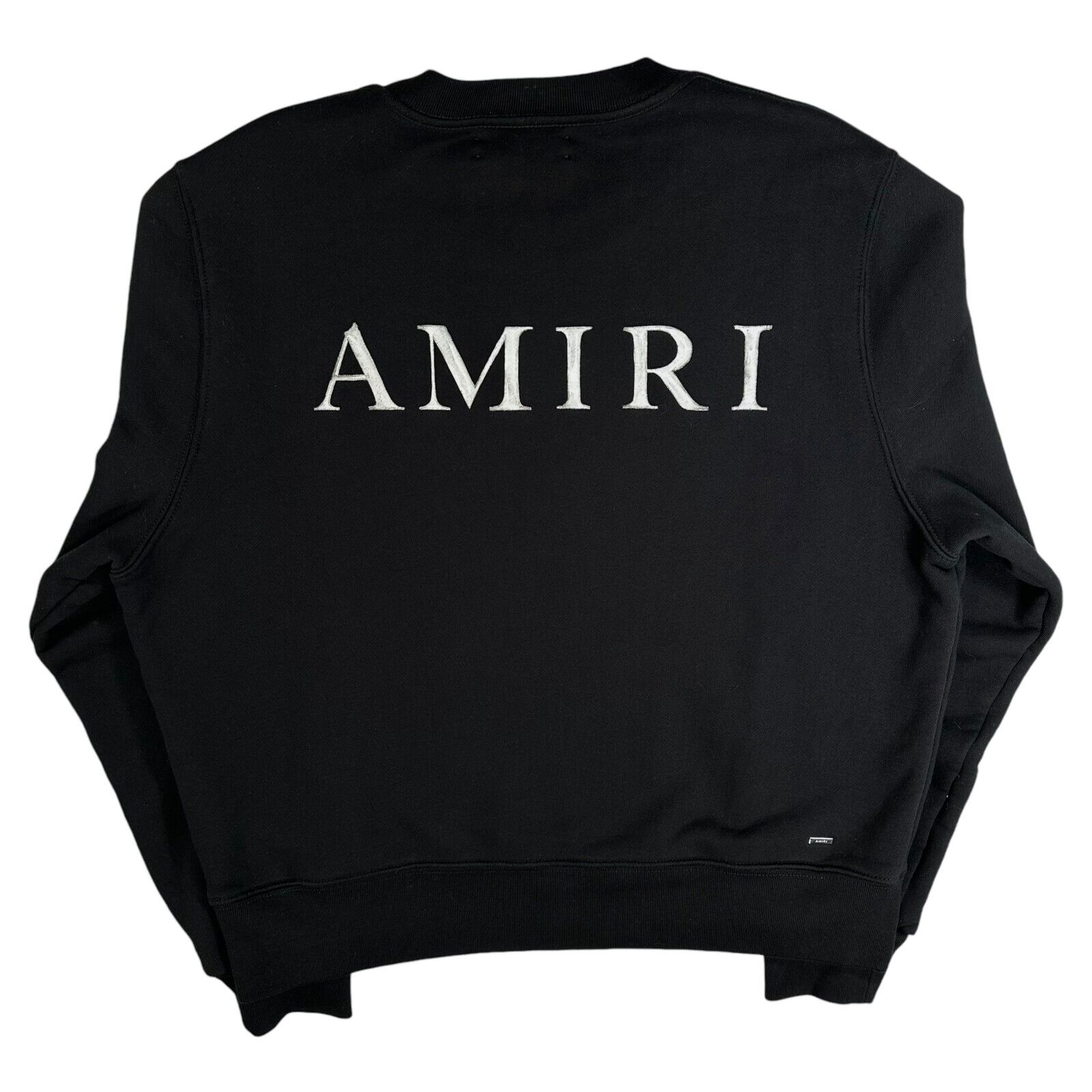 Amiri Size M Sweatshirt Black Heavyweight Bone Logo Back Graphic Crewneck BNWT