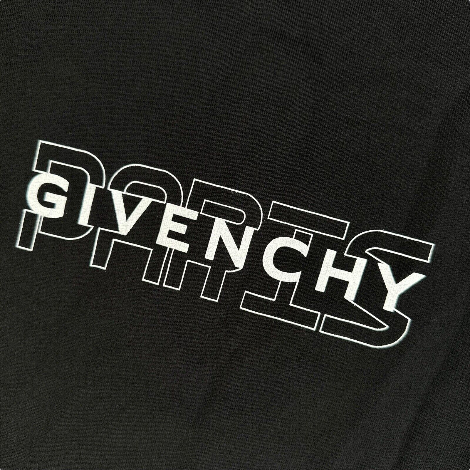 Givenchy Size S Oversized Sweatshirt Black Graphic Print Paris Logo Crewneck