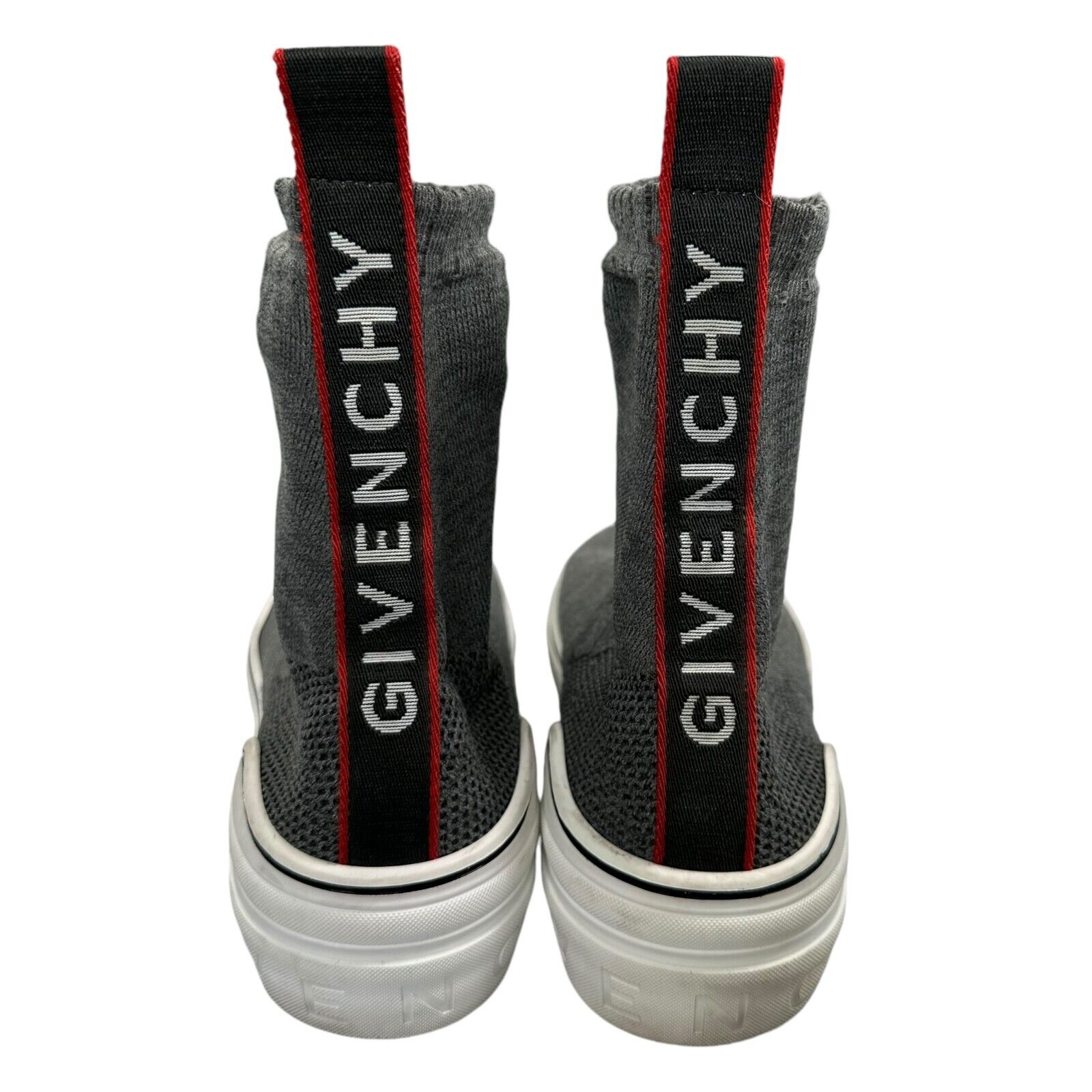 Givenchy UK Size 11/US12 Grey Laceless Sock Trainers Heel Logo Taped Sneakers