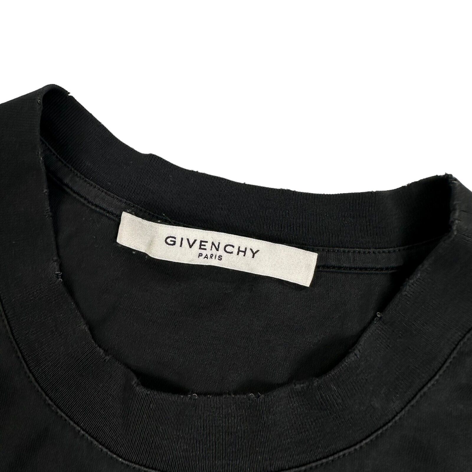 Givenchy Size S T-Shirt Black Labyrinth Angel Logo Graphic Print Pullover Crew