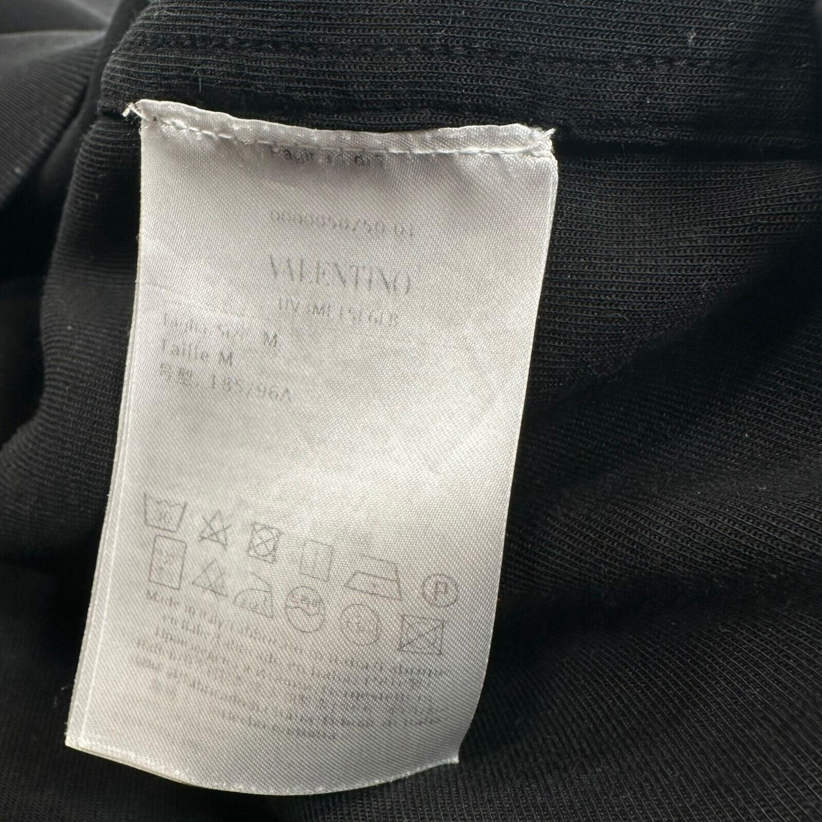 Valentino Size M Sweatshirt Black Small VLTN Right Chest Logo Subtle Crewneck