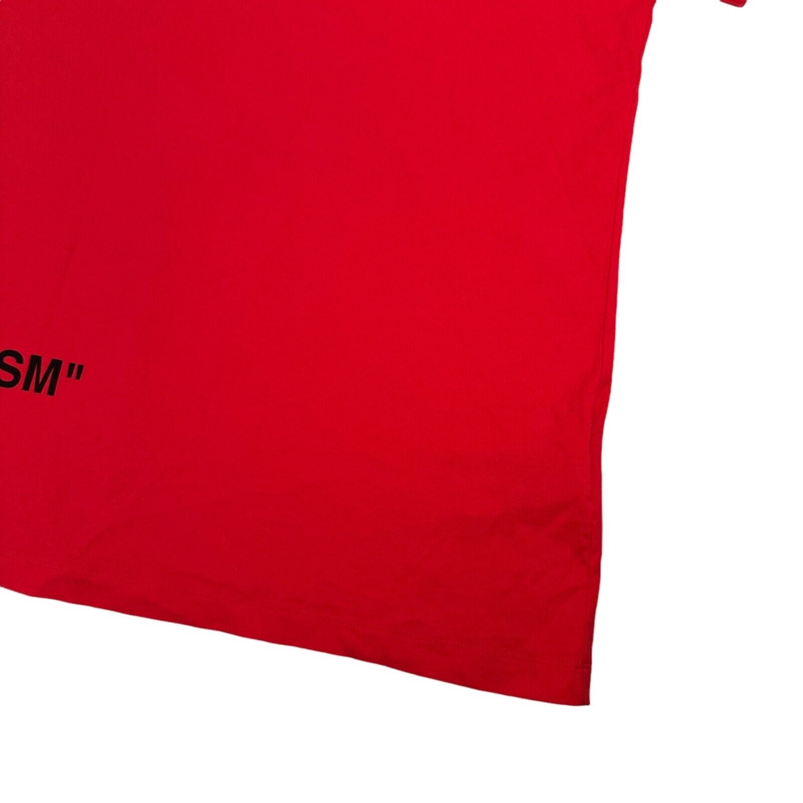 Off-White Size S Oversized T-Shirt Red Impressionism Logo Giant Arrows Logo Tee