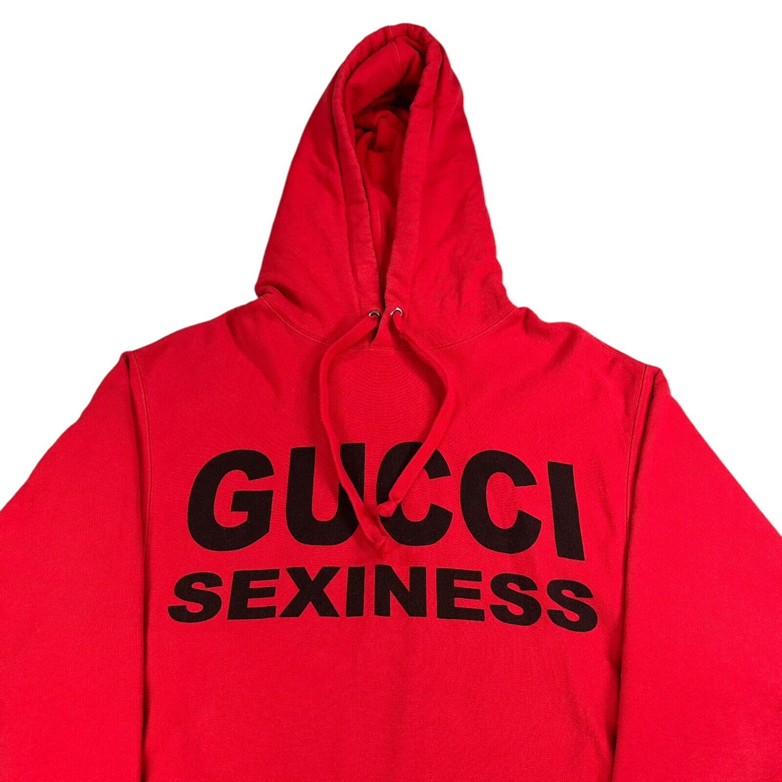 Gucci Size S Sweatshirt Oversized Gucci Sexiness Red Heavyweight Cotton Hoodie