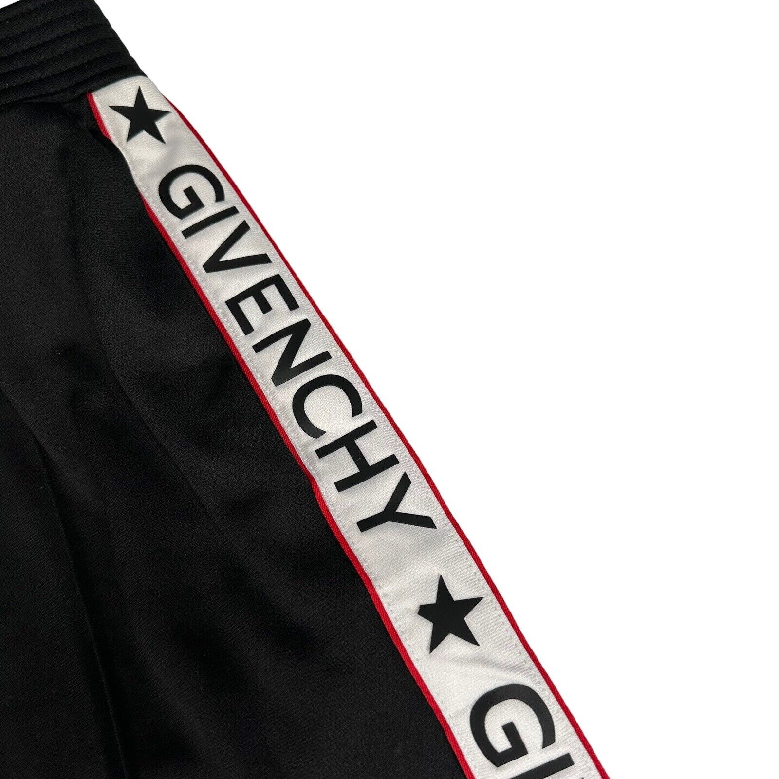 Givenchy Size L Joggers Black Taped Star Logo Straight Leg Baggy Sweatpants