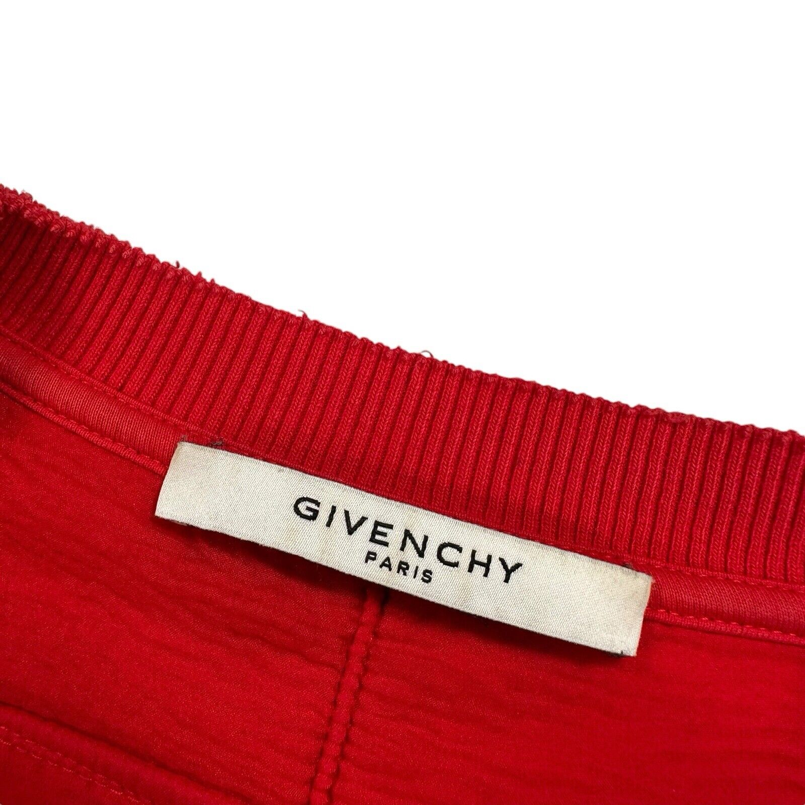 Givenchy Size XXL Oversized Red Sweatshirt Destroyed Distressed Relaxed Fit