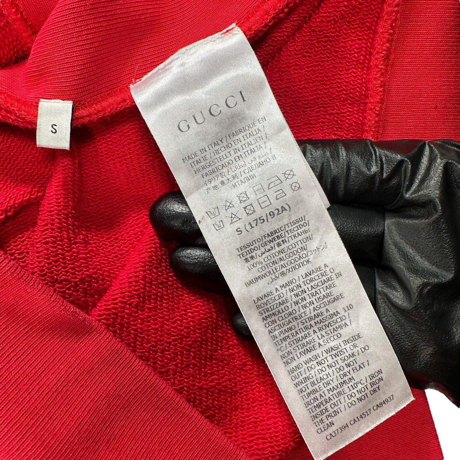 Gucci Size S Sweatshirt Oversized Gucci Sexiness Red Heavyweight Cotton Hoodie