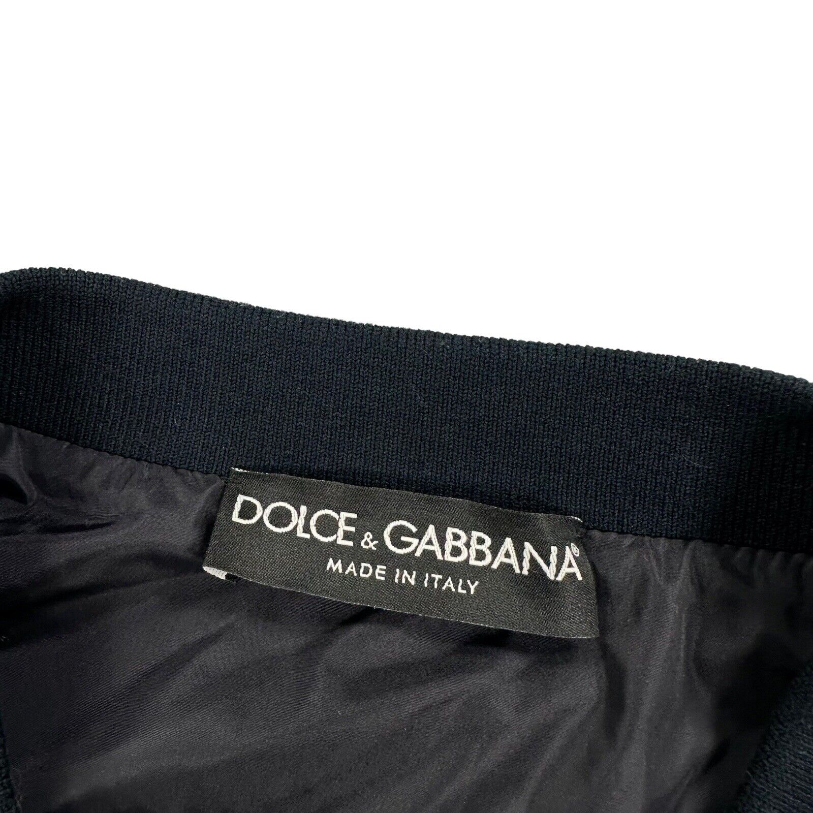 Dolce & Gabbana Size XXXL Bomber Jacket Black Animal Patches Logo Zip Up Bomber