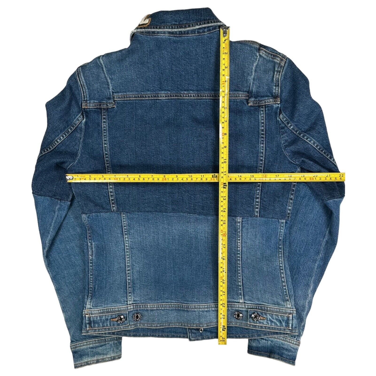 Dolce & Gabbana Size M Denim Jacket KING Reconstructed ROYALS Patch Logo Jacket