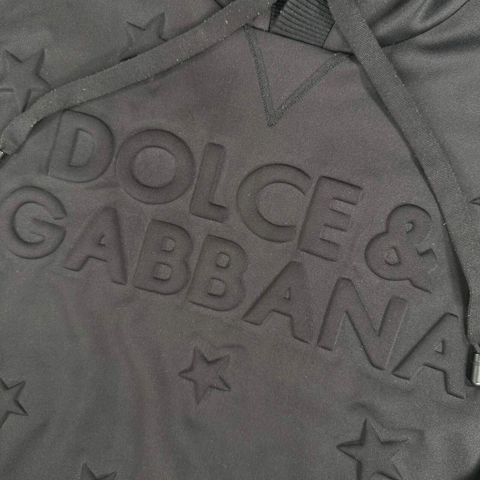 Dolce & Gabbana Size XS Hoodie Sweatshirt Black Millennials Star Oversized Fit