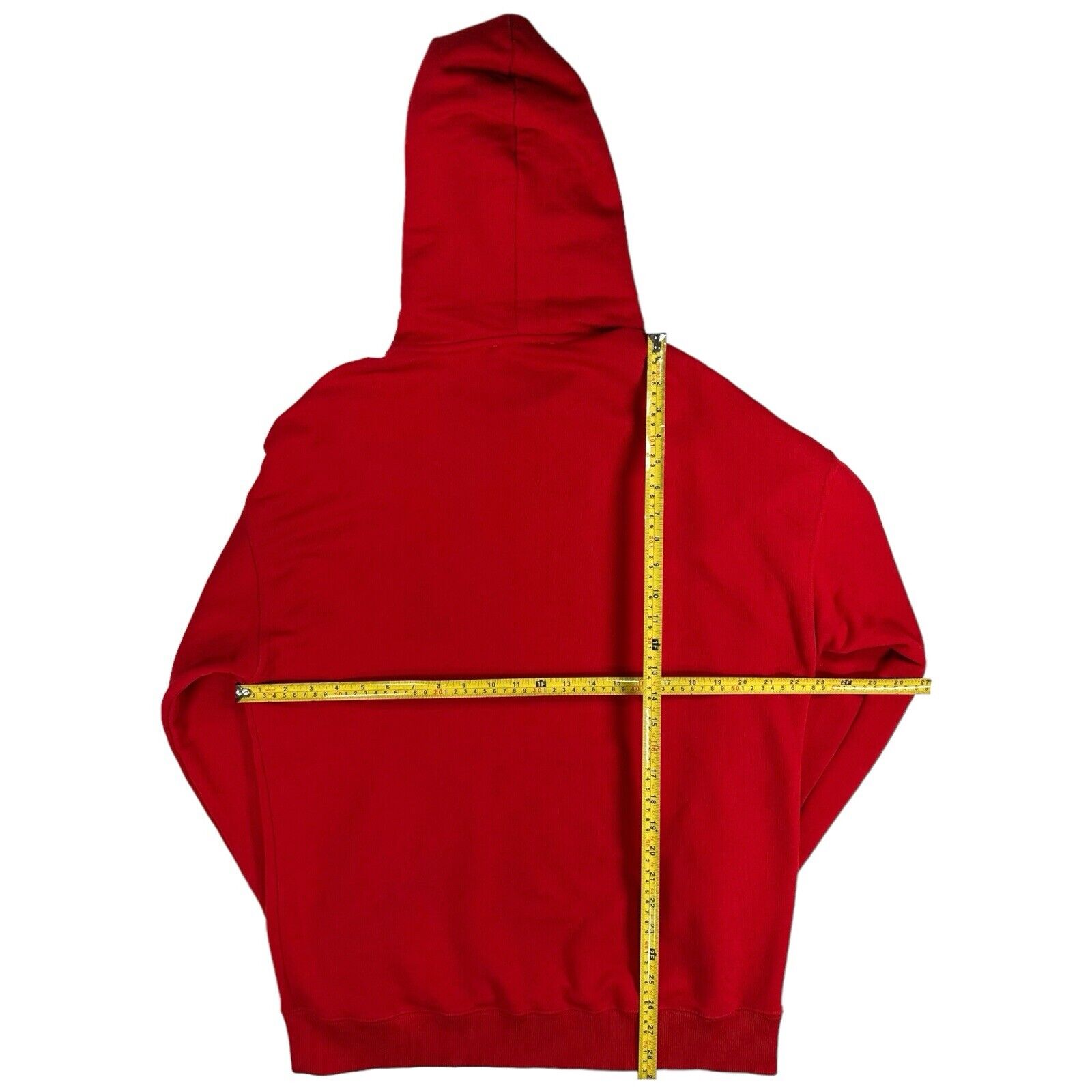 Givenchy Size S Red Oversized Cracked Chest Logo Hoodie No Drawstrings