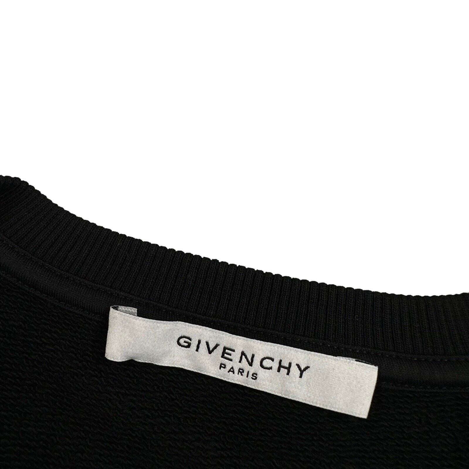 Givenchy Size S Oversized Sweatshirt Black Graphic Print Paris Logo Crewneck