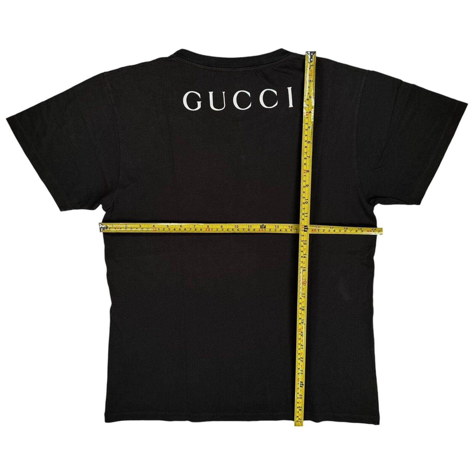 Gucci Size M T-Shirt Black Rocker Logo Guccify Graphic Print Bug Logo Oversized