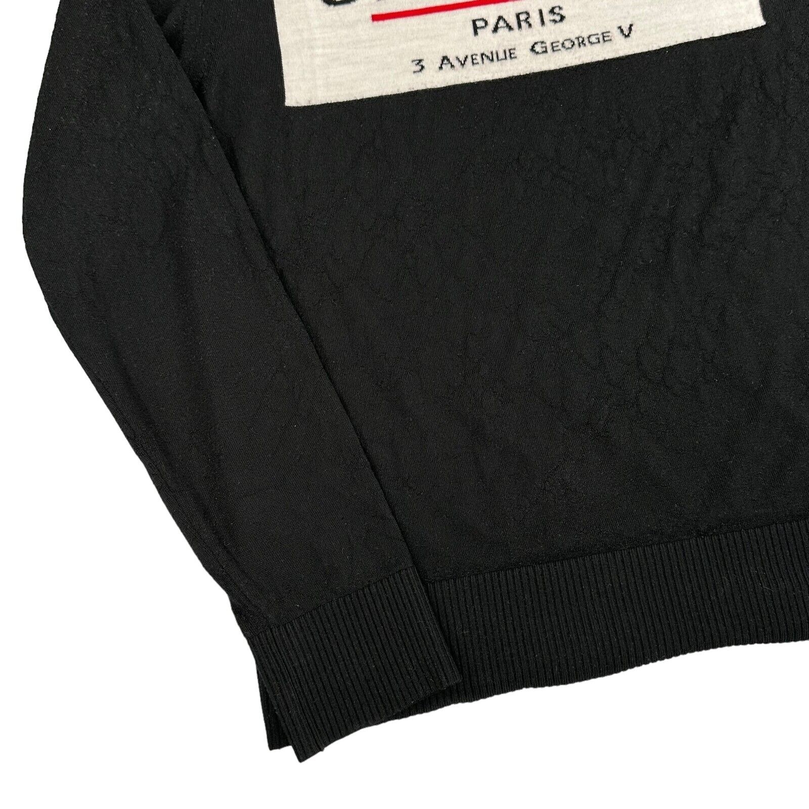 Givenchy Size S Black Jumper Wool Label Embroidery Logo Knitted Pullover