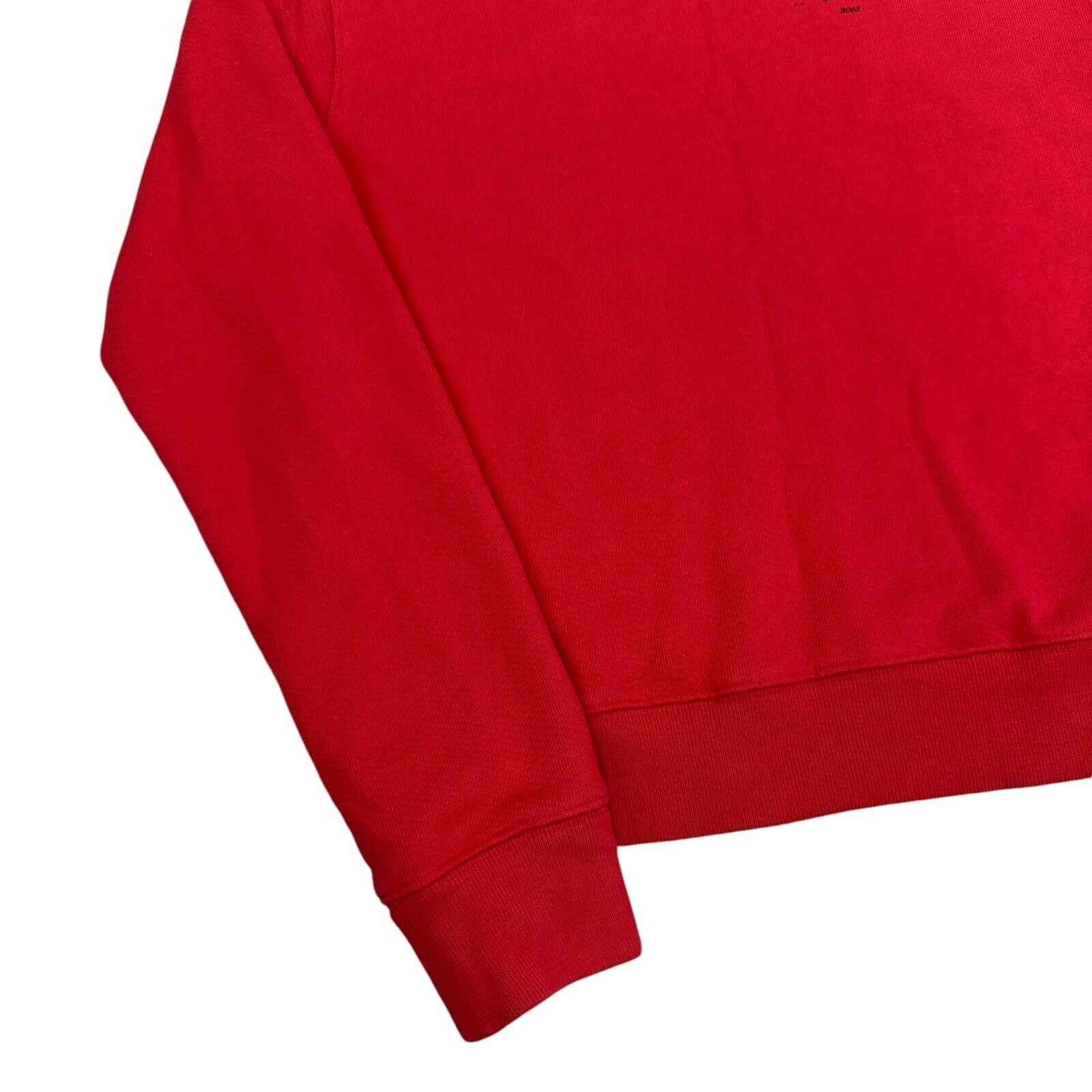 Off-White Size S Sweatshirt Red Subtle Graphic Print Small Logo Crewneck