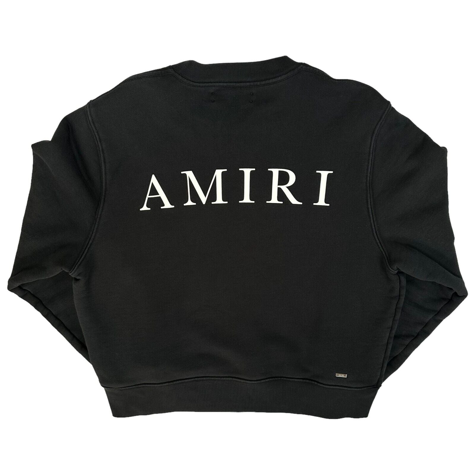 Amiri Size S Black Sweatshirt Small Classic Chest Logo and Large Graphic Print